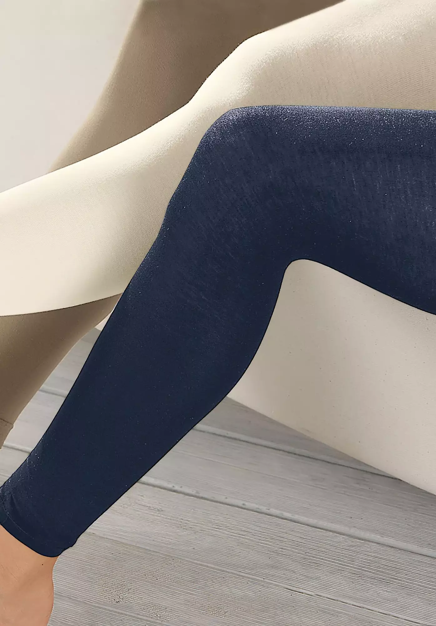 Fine stocking leggings made of organic cotton - 0