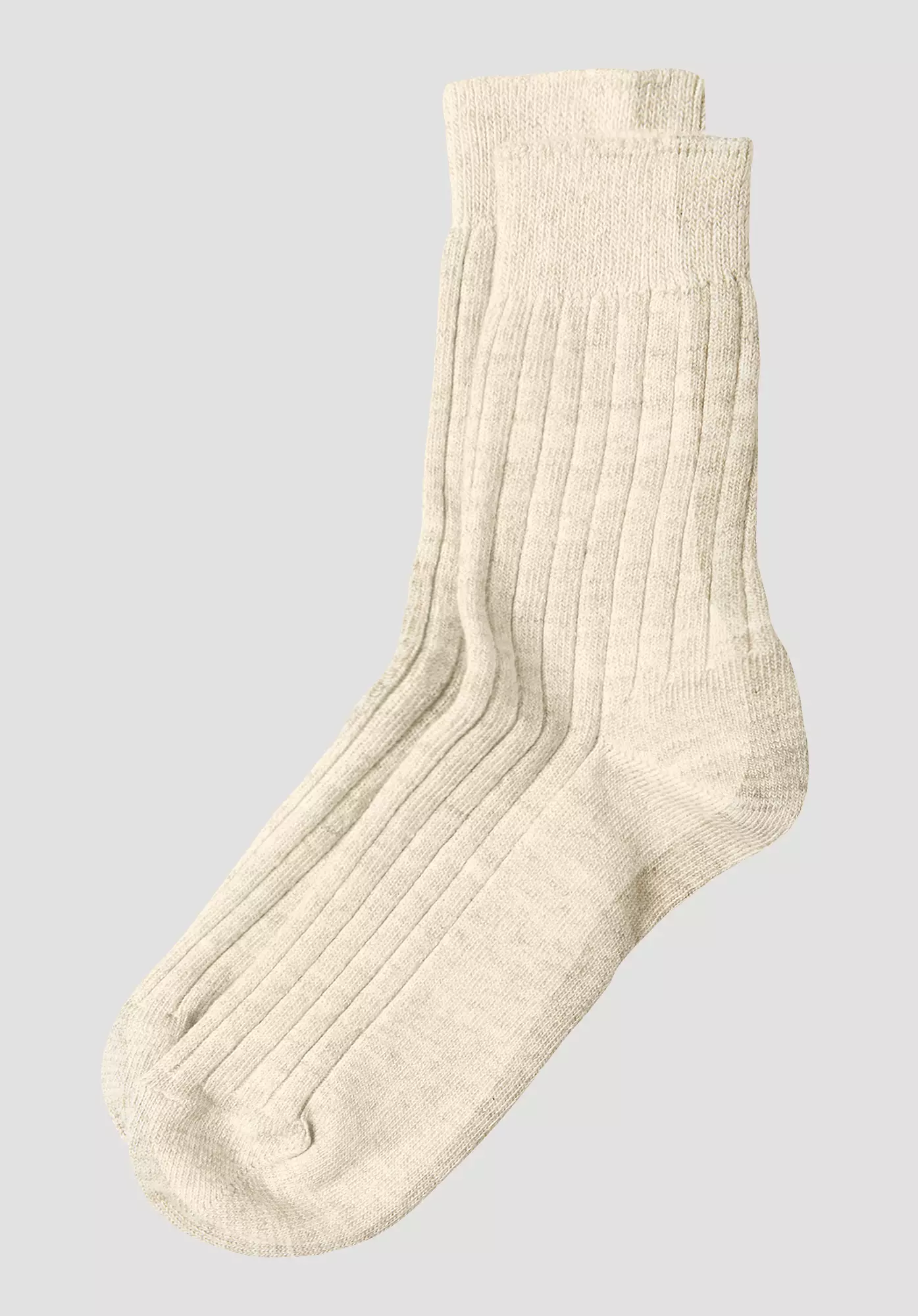 Trekking socks made of organic merino wool with linen - 0