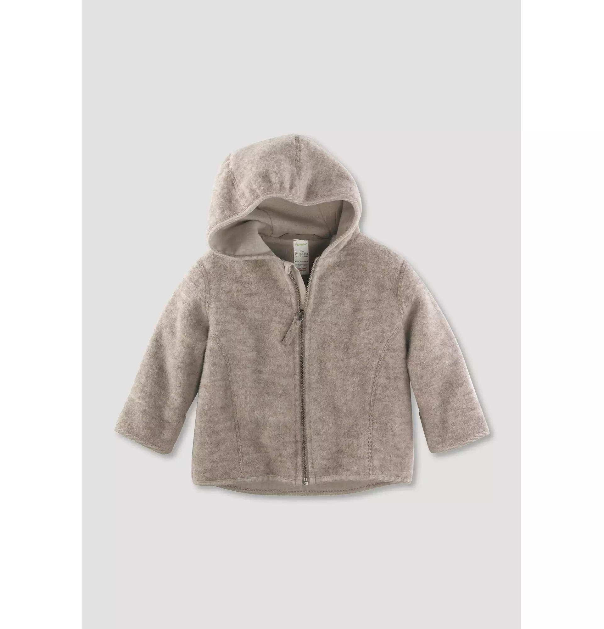 Wool fleece jacket made from pure organic merino wool 43322