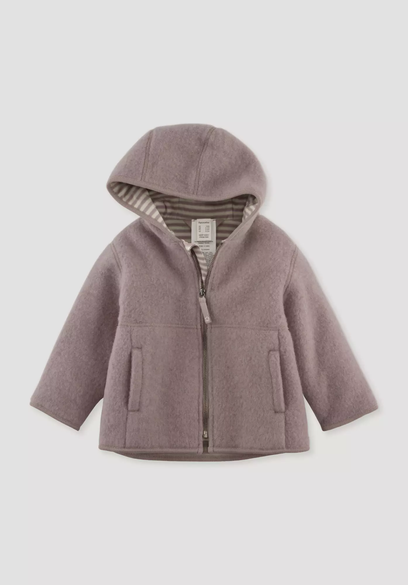 Wool fleece jacket made from pure organic merino wool - 1