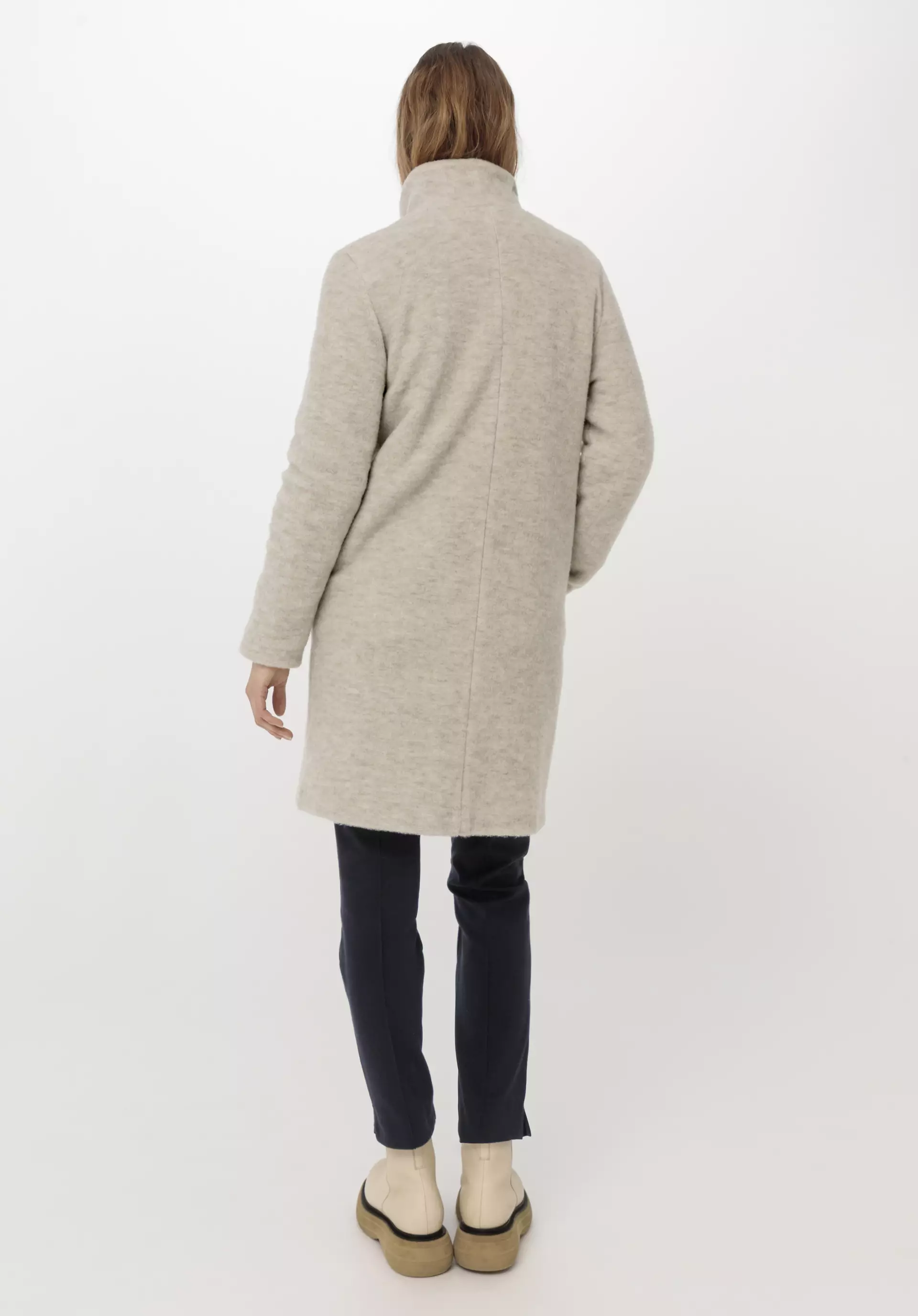 Wool fleece coat made of pure organic merino wool - 2