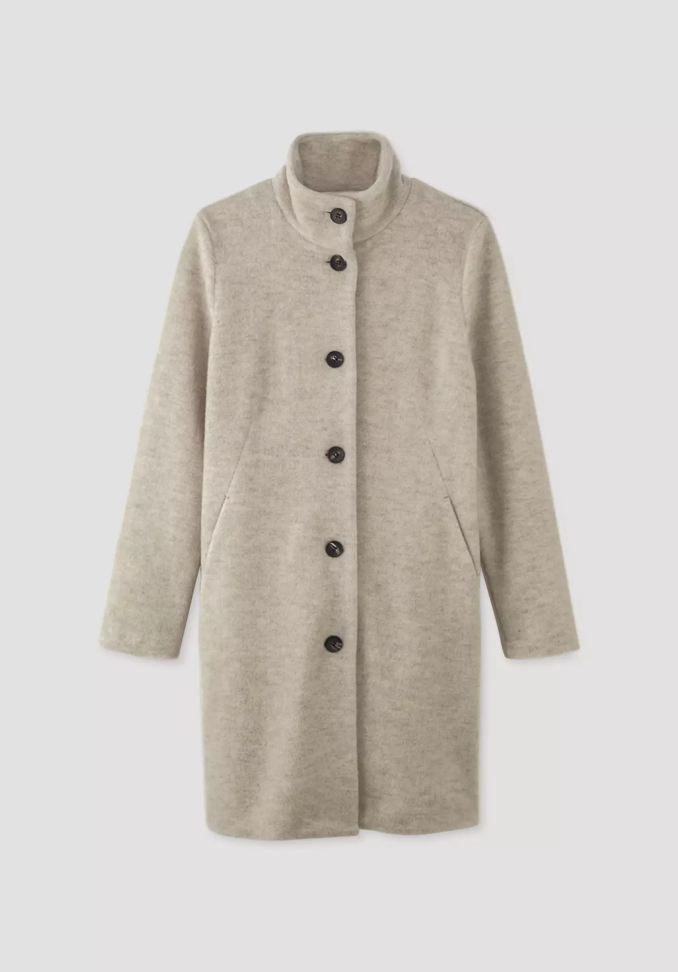 Wool fleece coat made of pure organic merino wool - 4