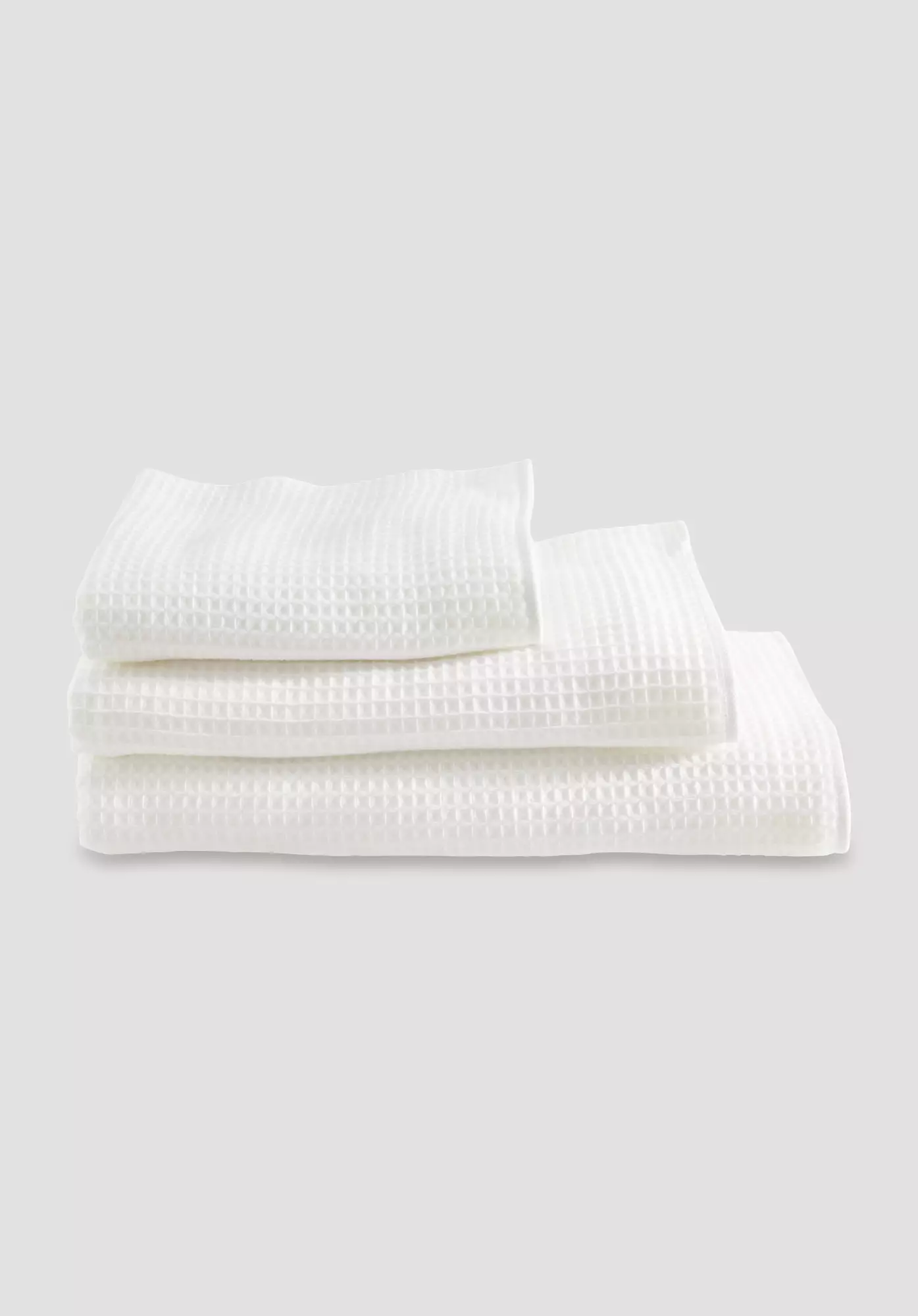 Waffelpiqué-Handtuch aus reiner Bio-Baumwolle - 1
