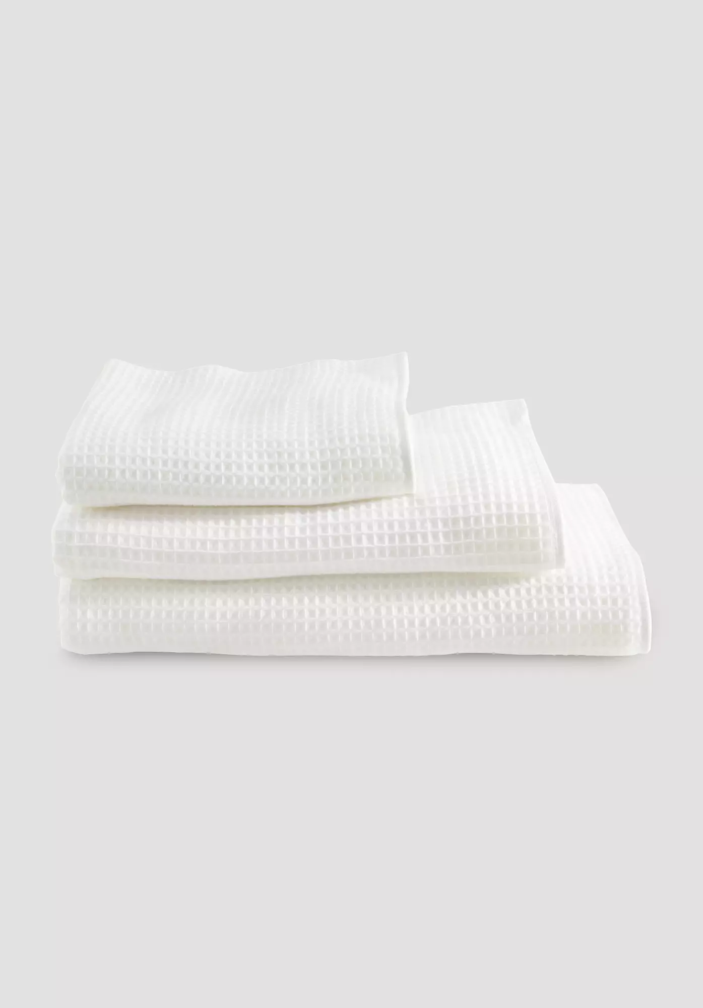 Waffelpiqué-Handtuch aus reiner Bio-Baumwolle - 2