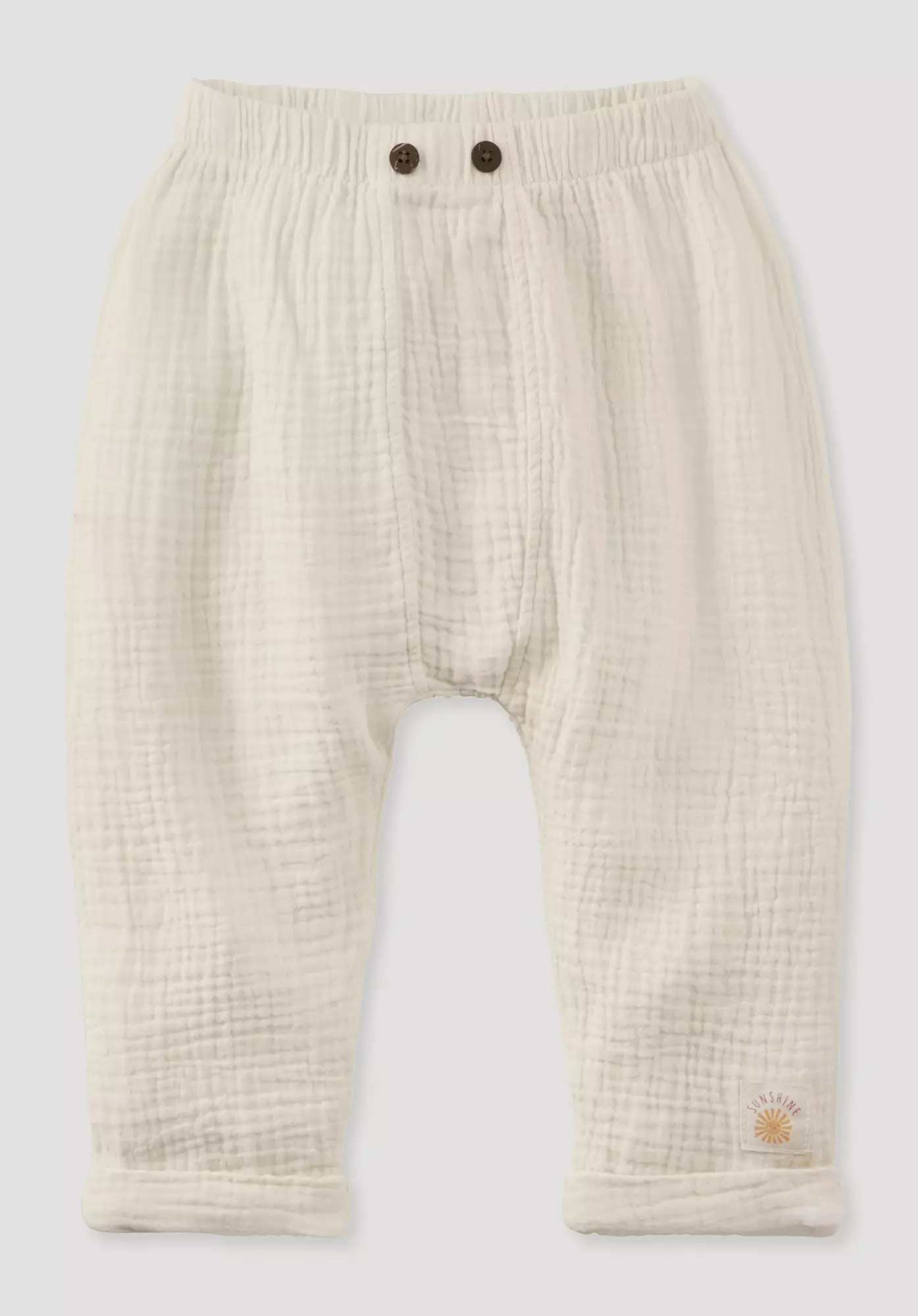 Regular muslin trousers made from pure organic cotton - 0
