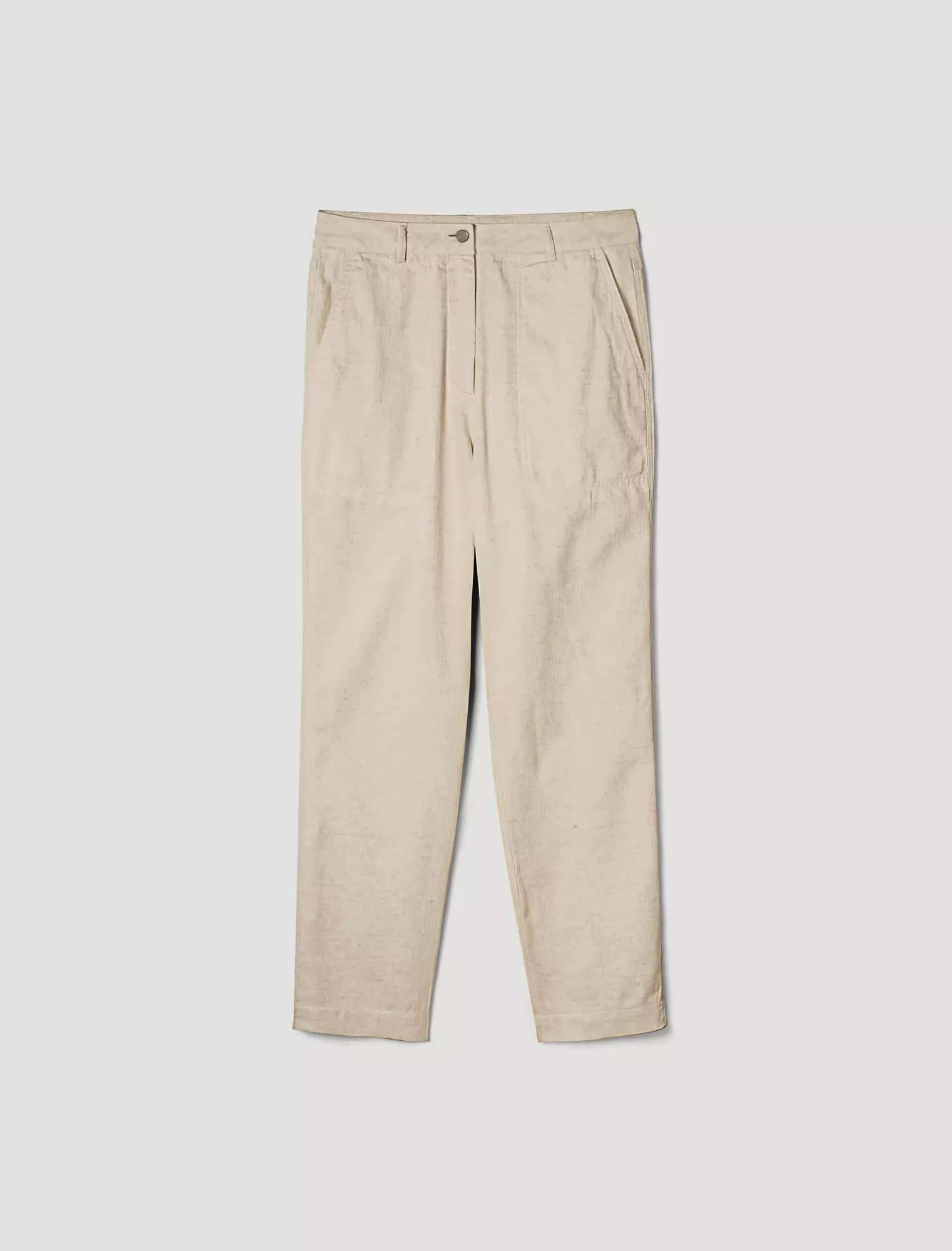 Organic cotton trousers with linen - 4