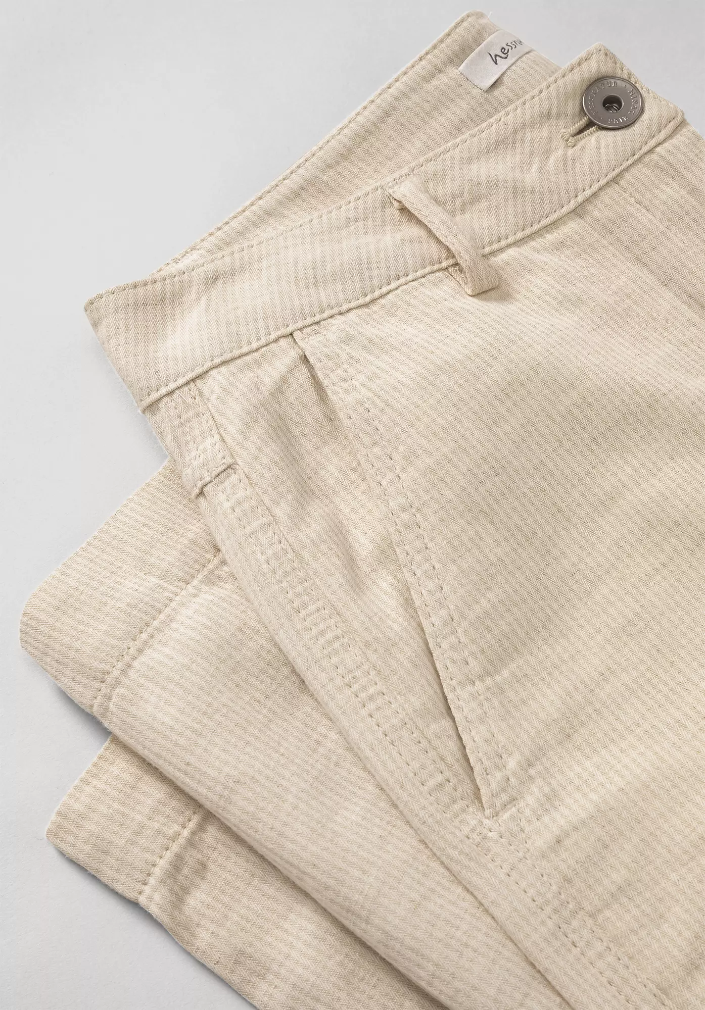 Organic cotton trousers with linen - 5