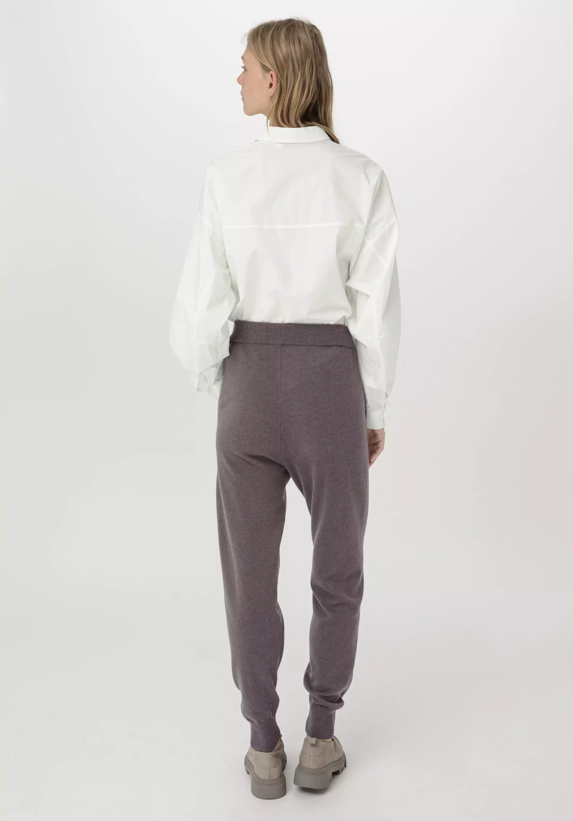 Knitted pants made of organic new wool with cashmere - 3