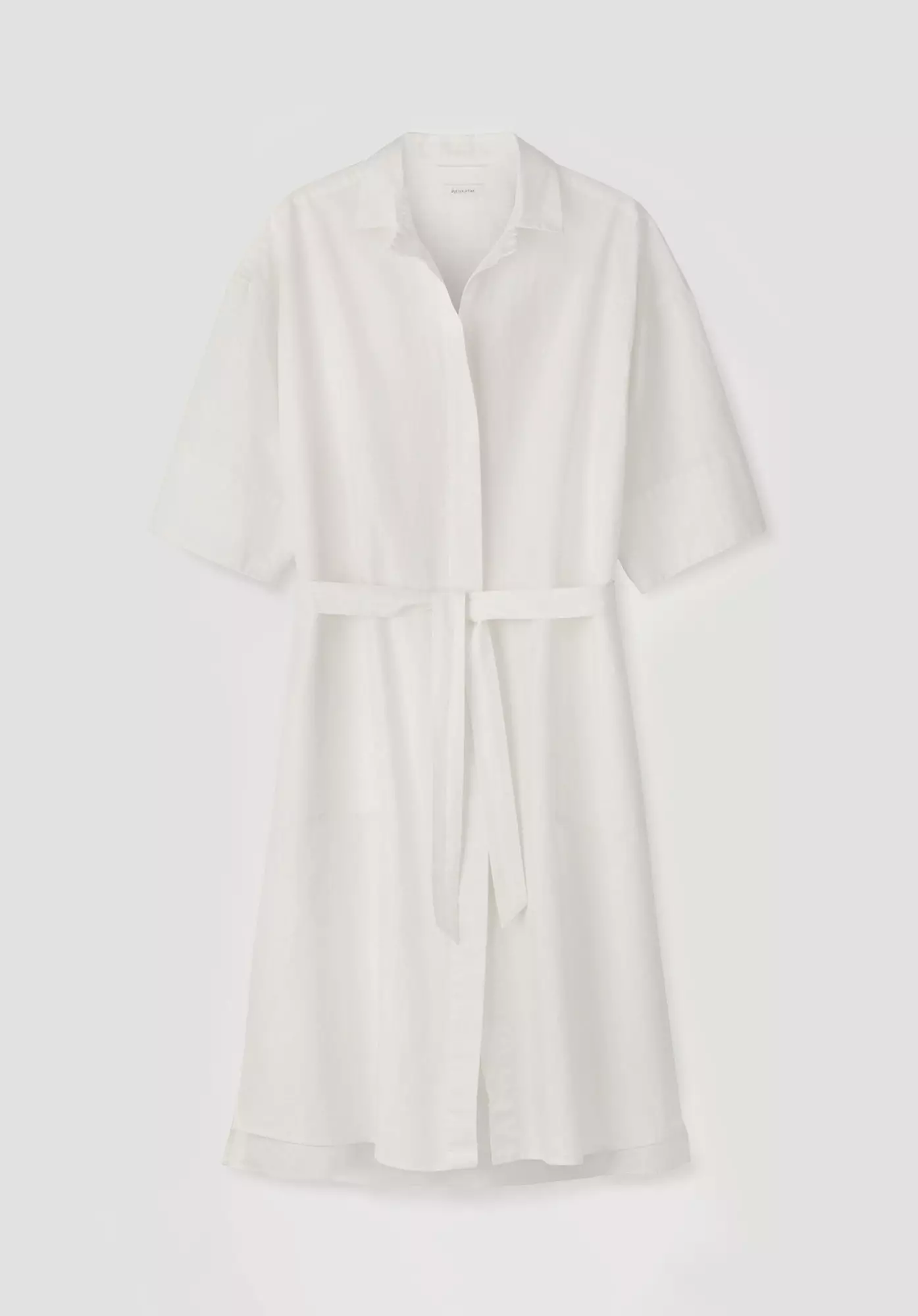 Shirt dress made from organic cotton with linen - 4