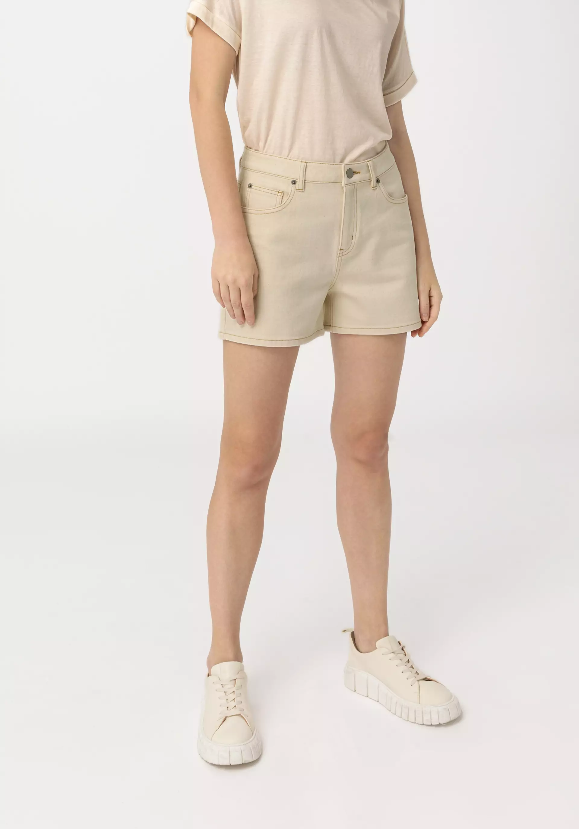 Denim shorts Hannah Mom Fit with hemp - 1