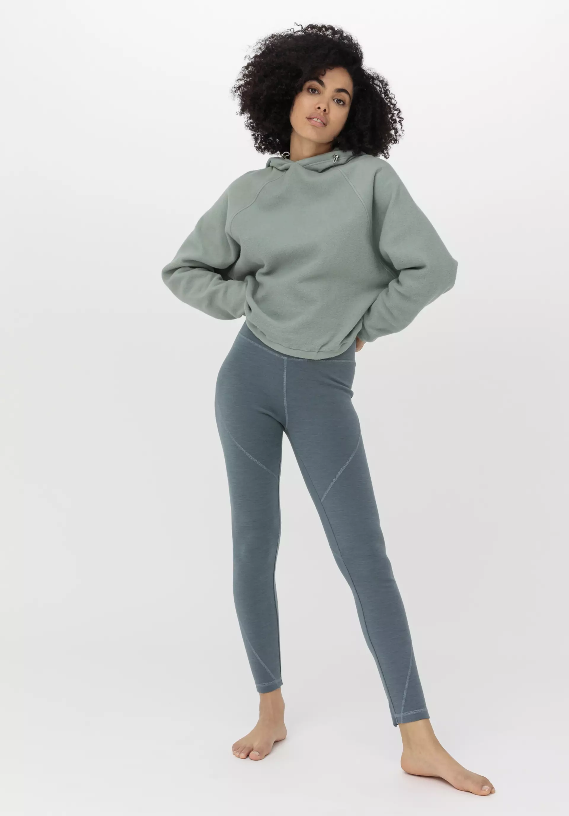 Leggings Fitted Medium Cut ACTIVE FUNCTIONAL made of organic merino wool  with organic cotton 52995