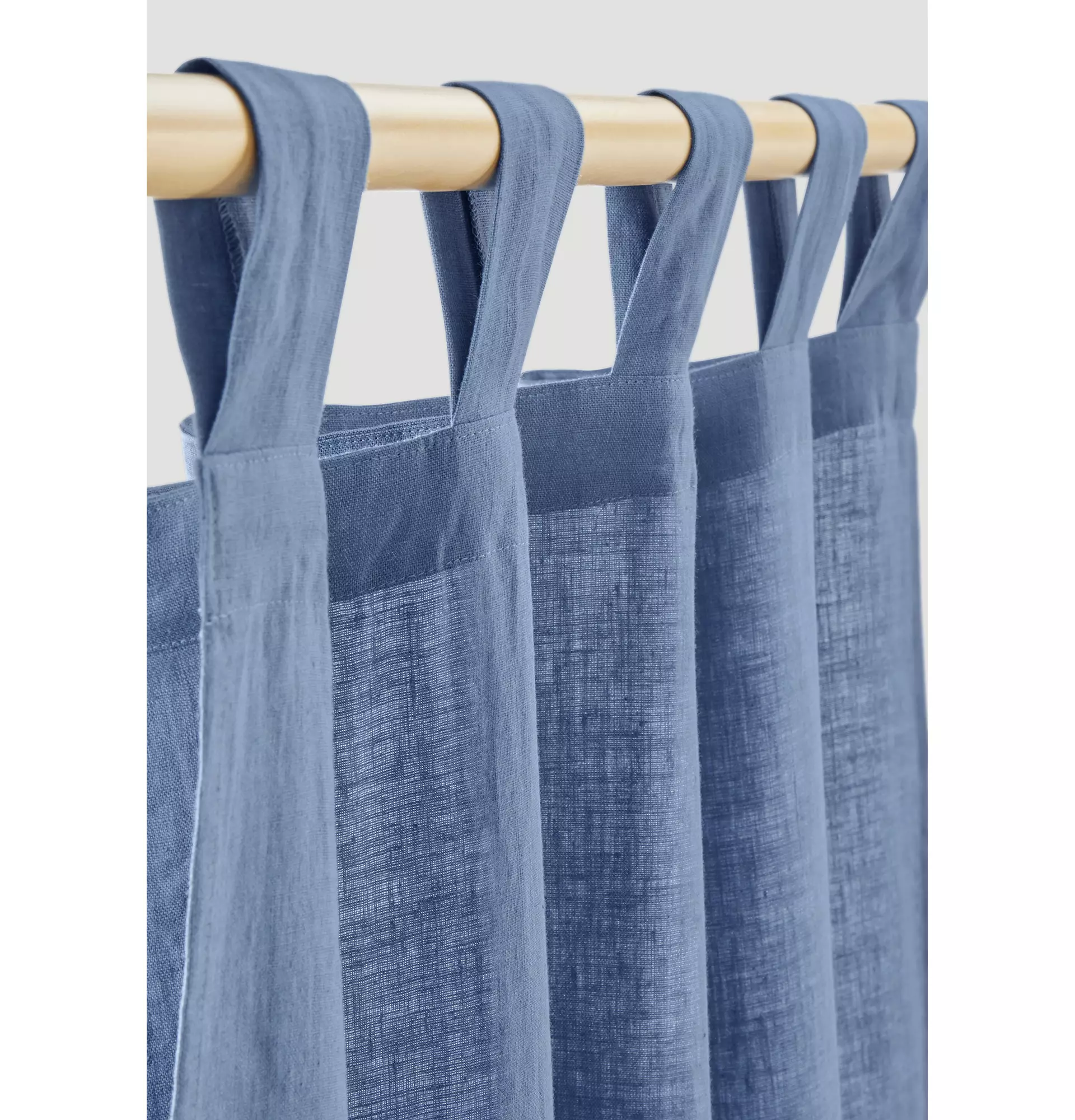 Curtain with loops made of pure linen 53025