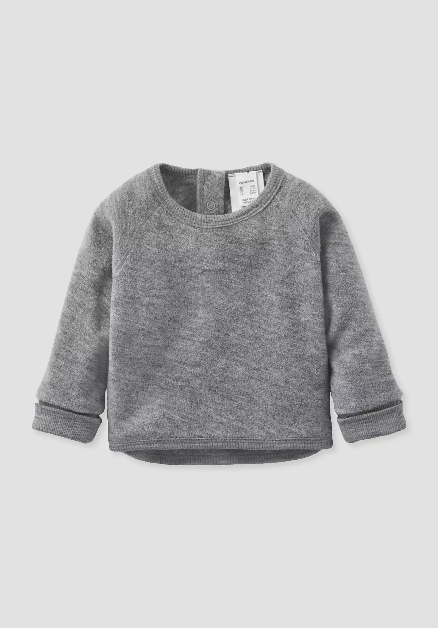 Regular wool terry sweatshirt made from pure organic merino wool - 0