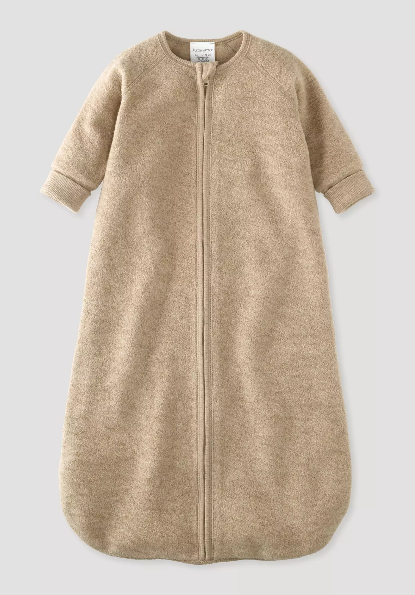 Wool terry sleeping bag made from pure organic merino wool - 0