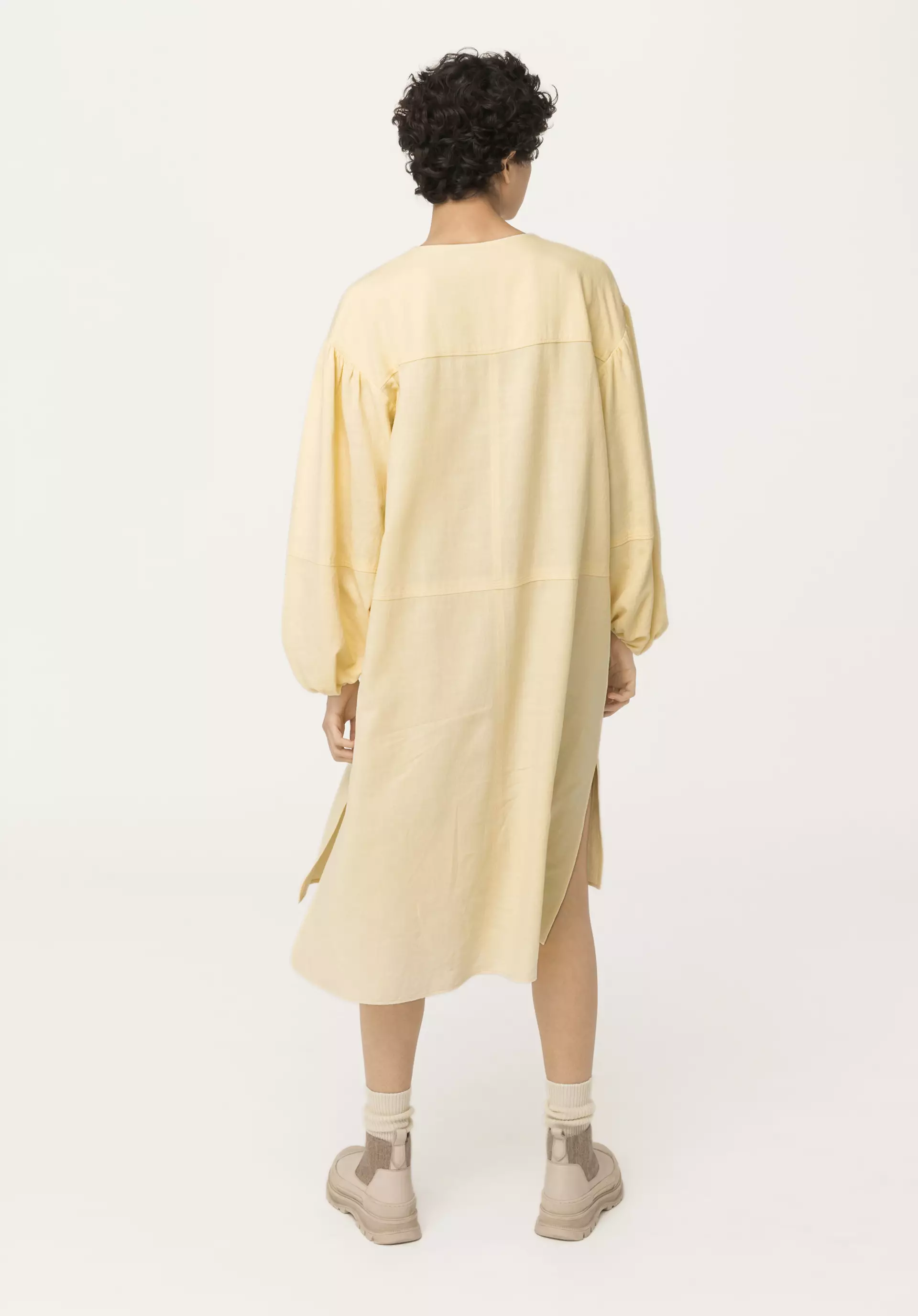 Kleid aus Bio-Baumwolle mit Leinen - 3