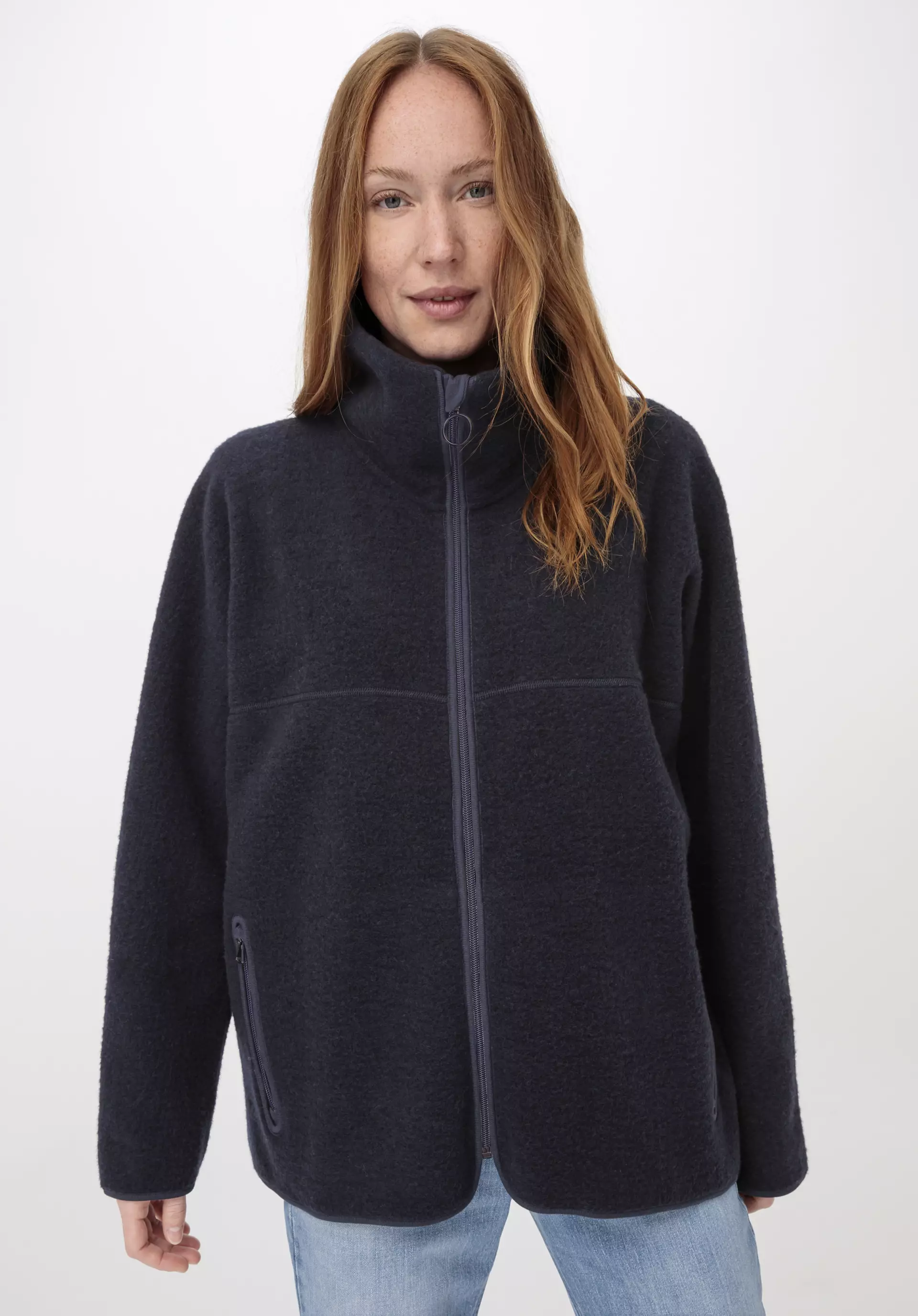 Wool fleece jacket made from pure organic merino wool - 0