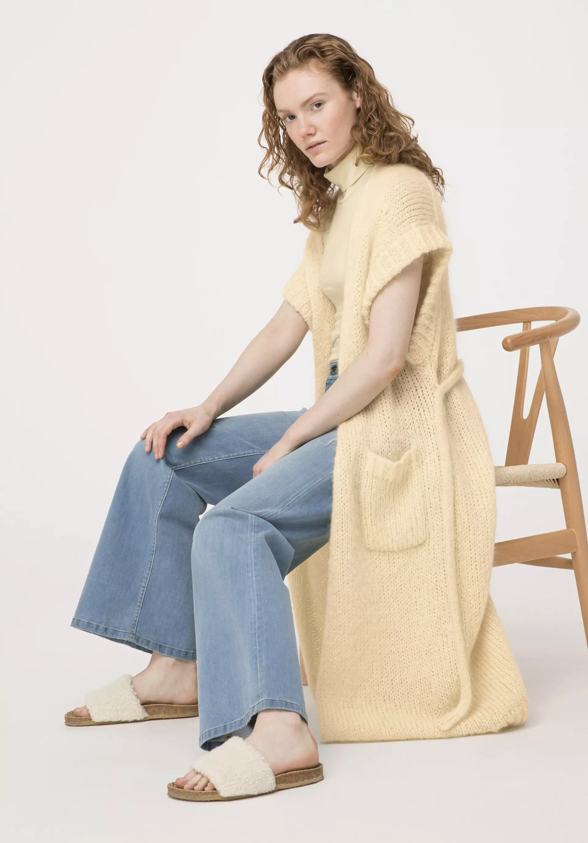 Knit coat made of mohair with virgin wool - 3