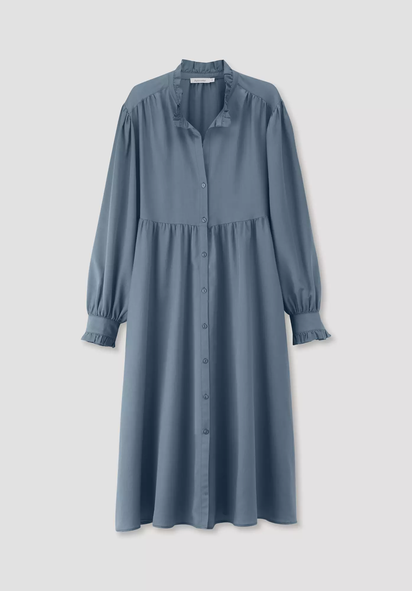 Organic cotton midi dress with silk - 4