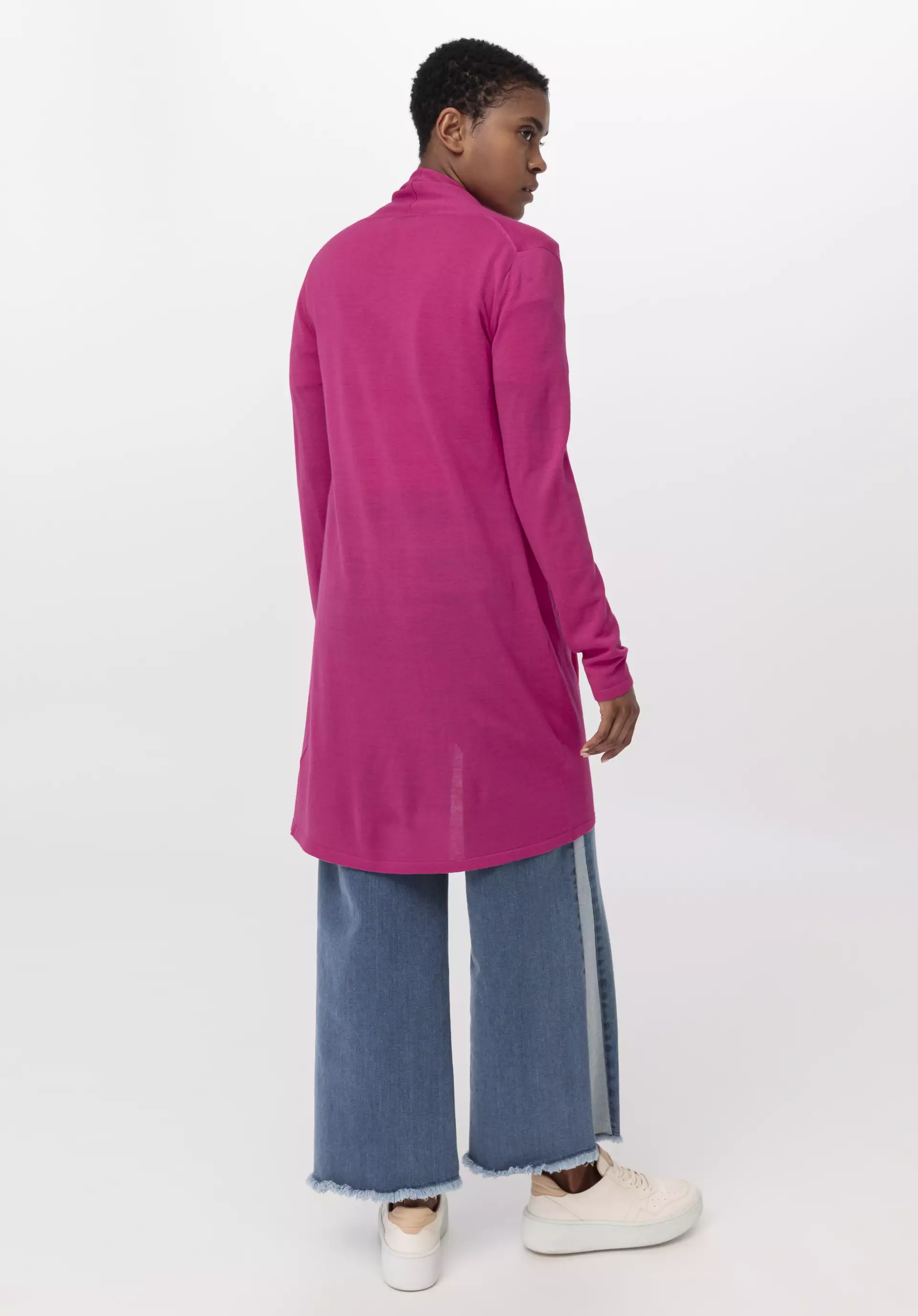 Long cardigan made from pure organic merino wool - 2