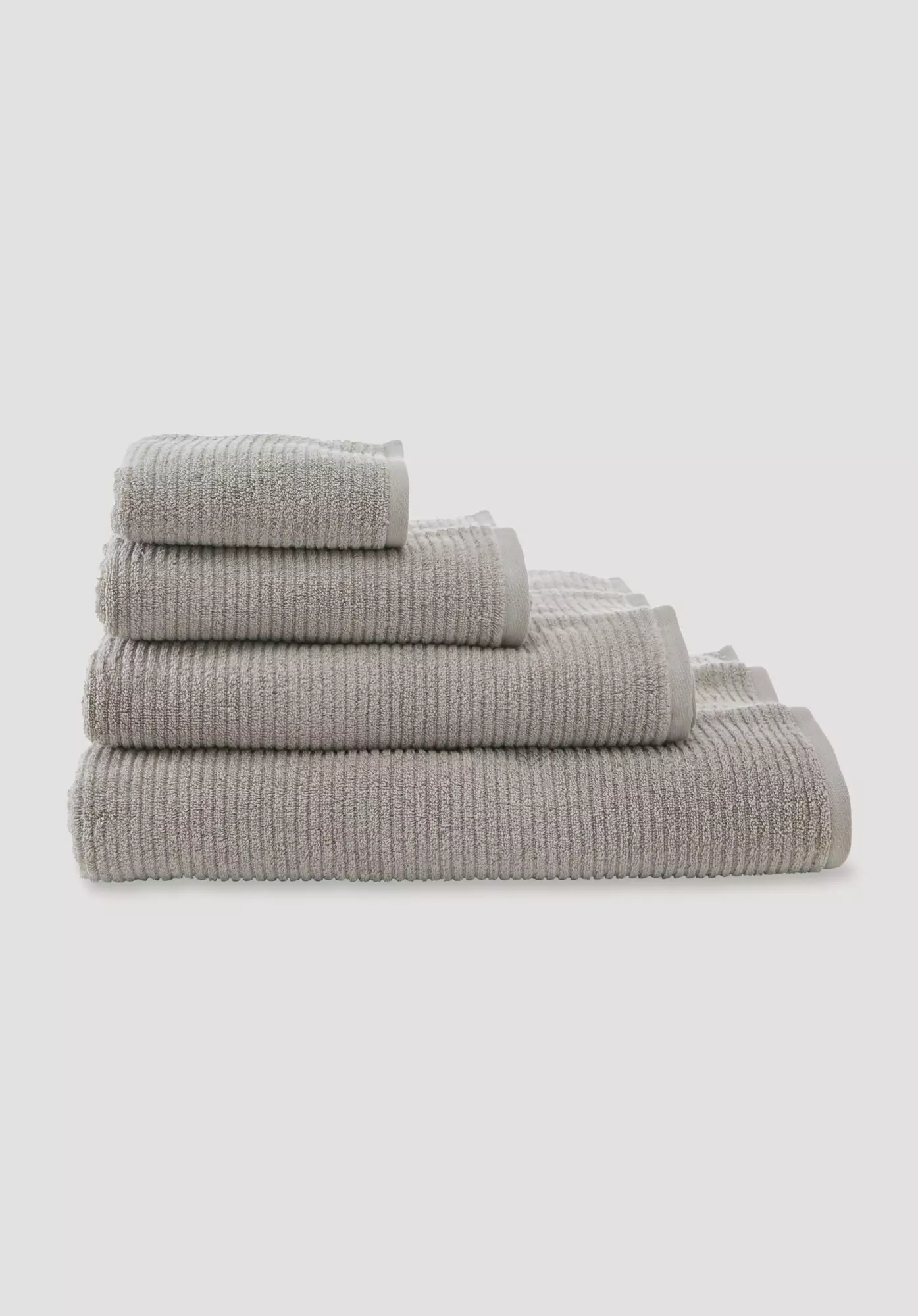 Finely striped terry towel made from pure organic cotton - 1