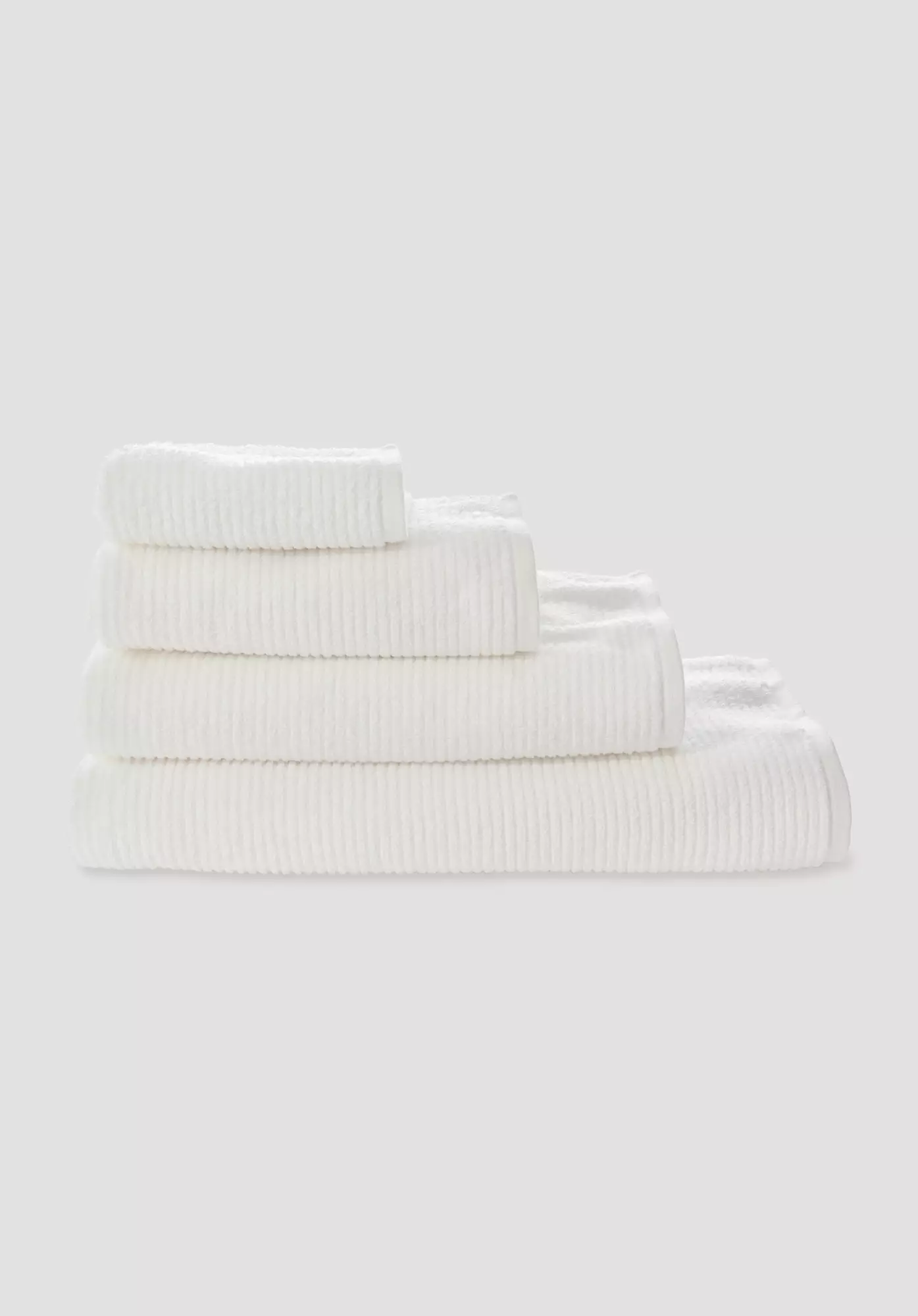 Finely striped terry towel made from pure organic cotton - 0