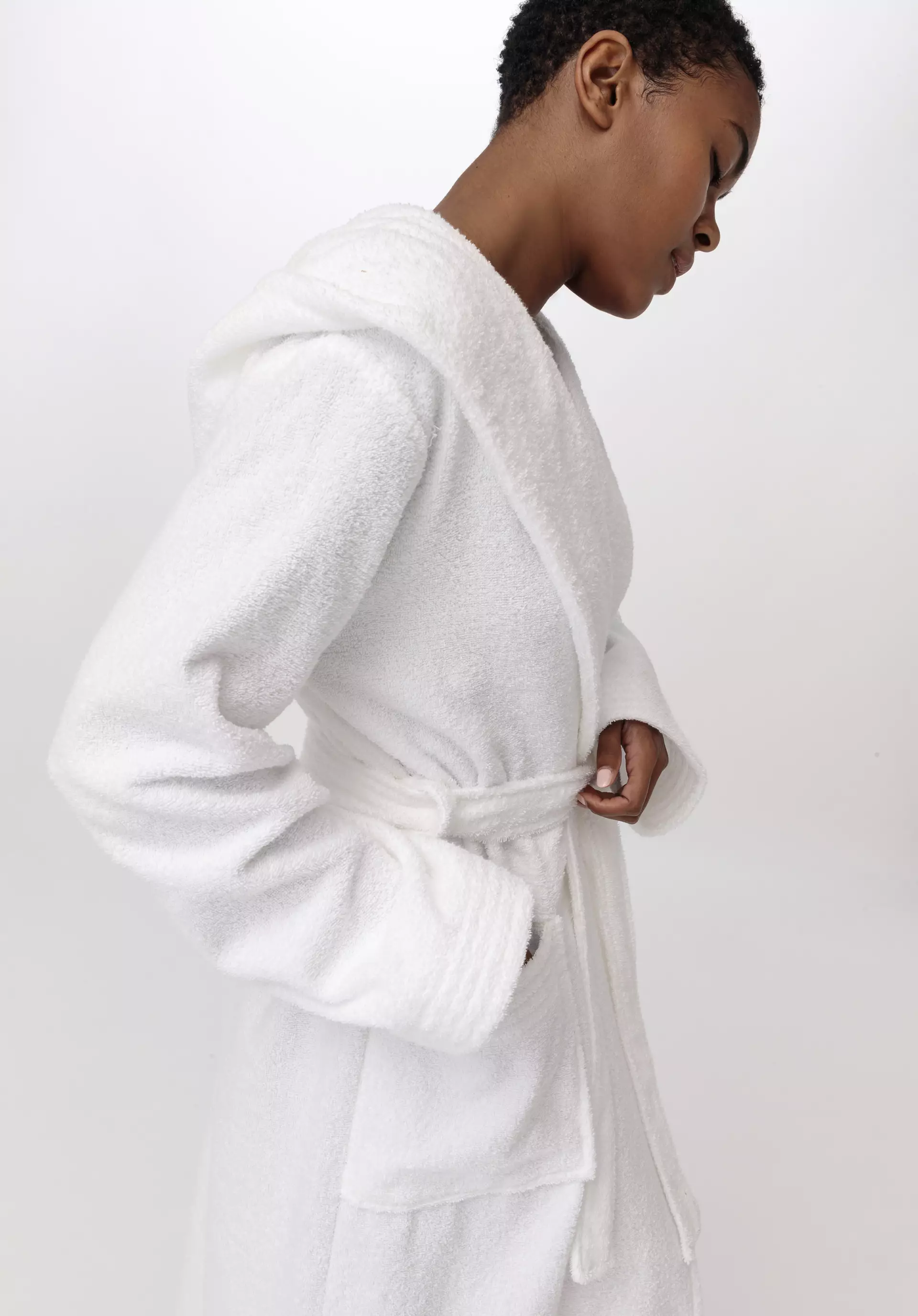 Long bathrobe made from pure organic cotton - 0