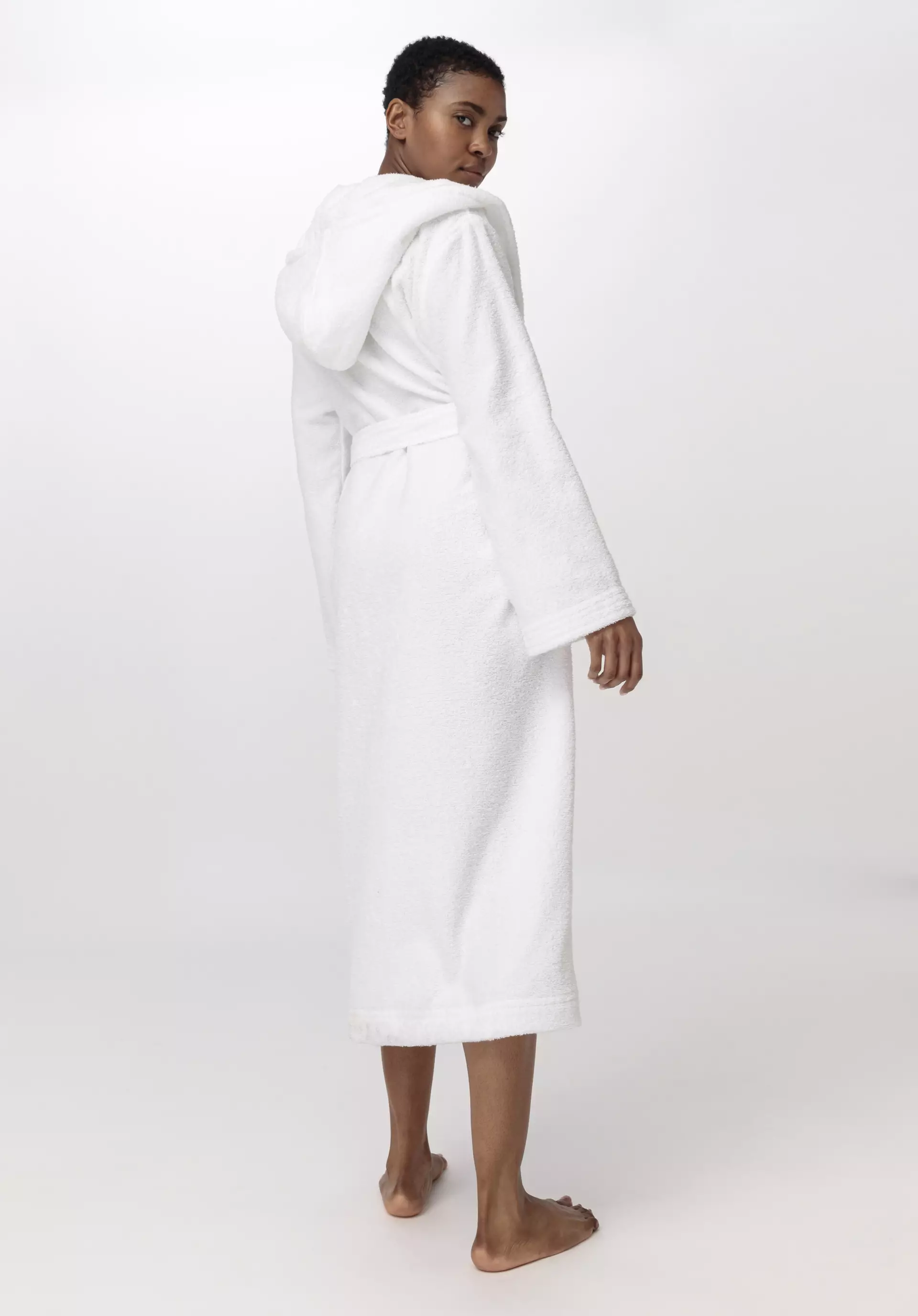 Long bathrobe made from pure organic cotton - 1