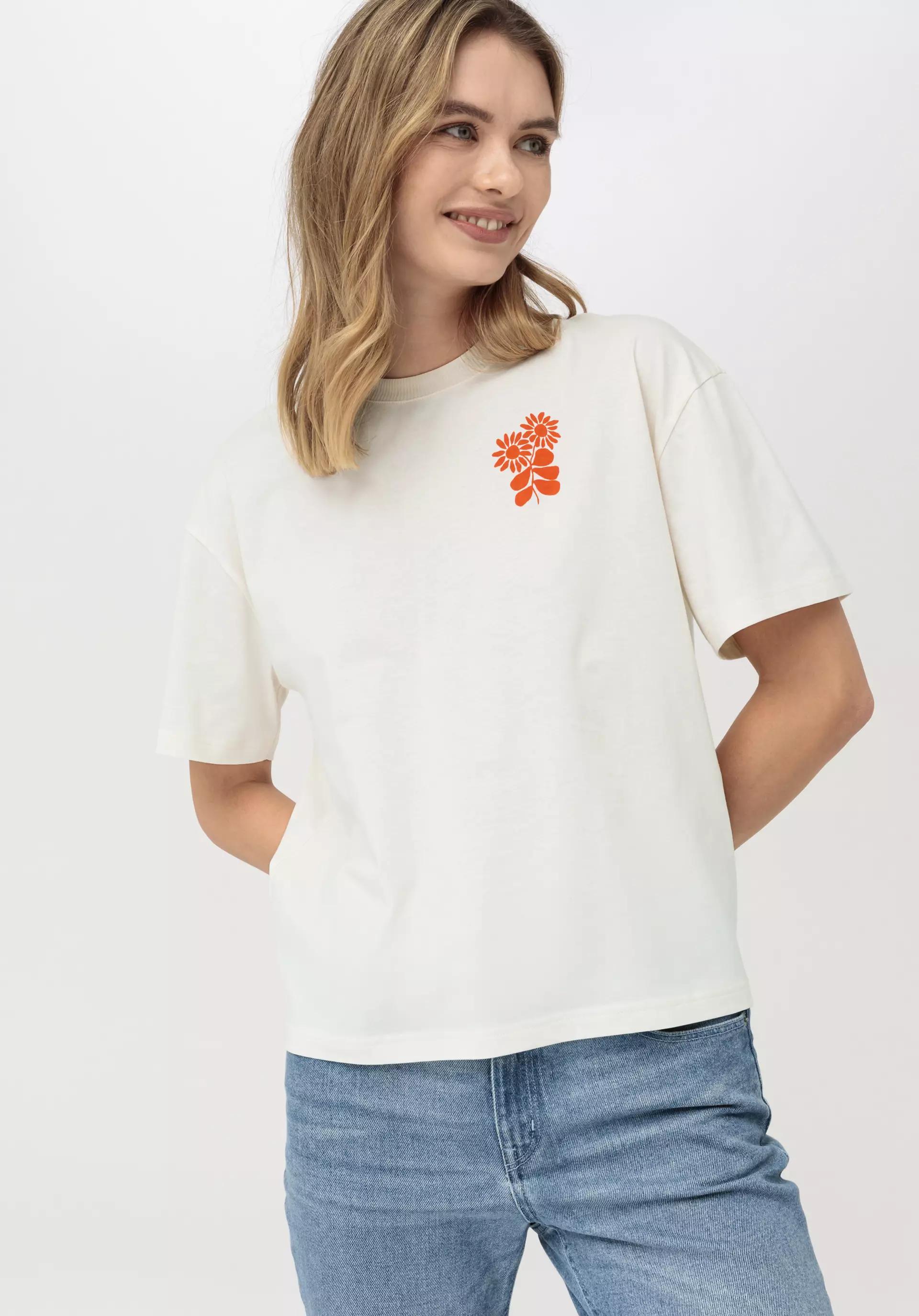 LIV LEE X HESSNATUR reiner T-Shirt 53971 aus Bio-Baumwolle