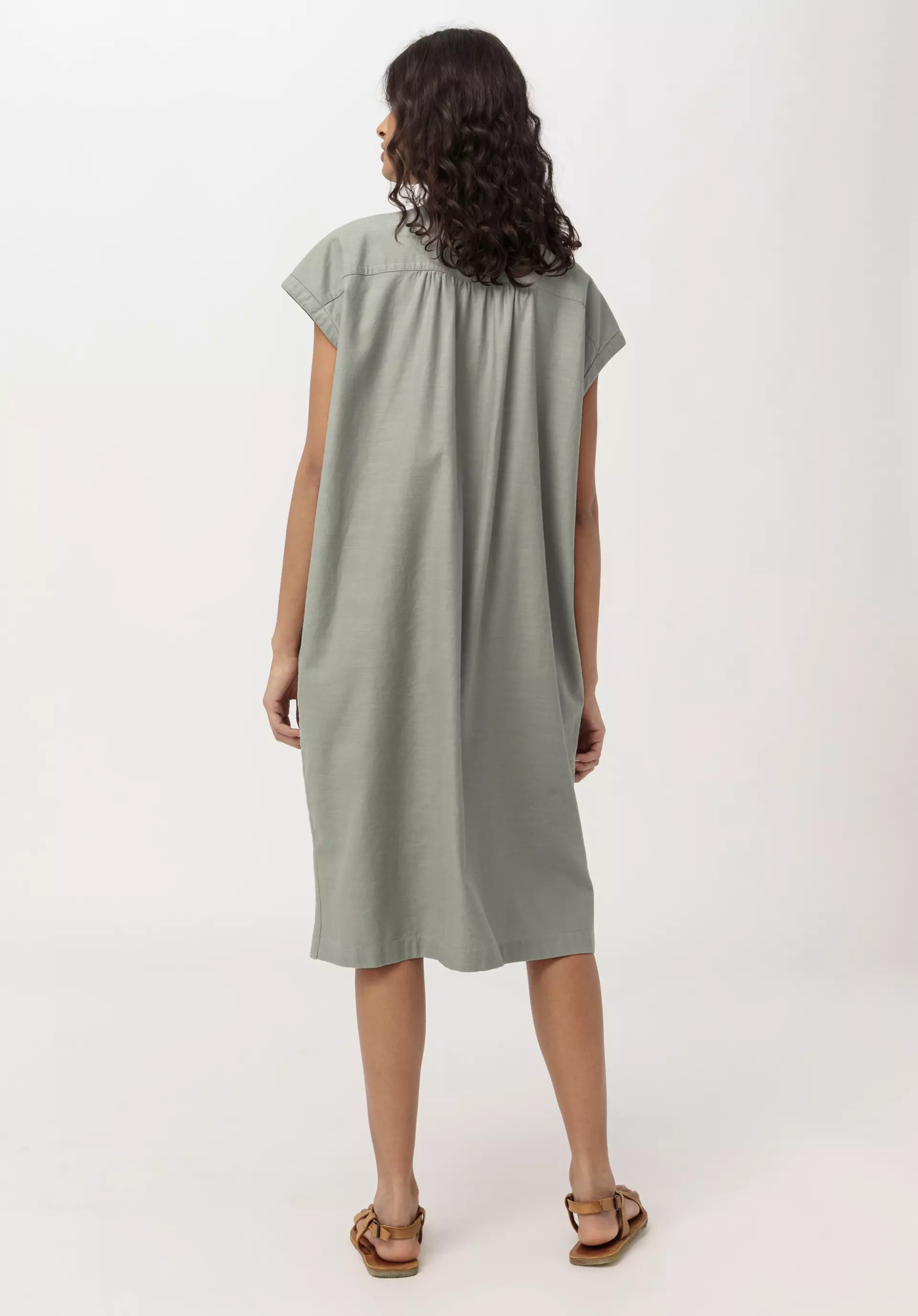 Kleid aus Bio-Baumwolle mit Leinen - 1