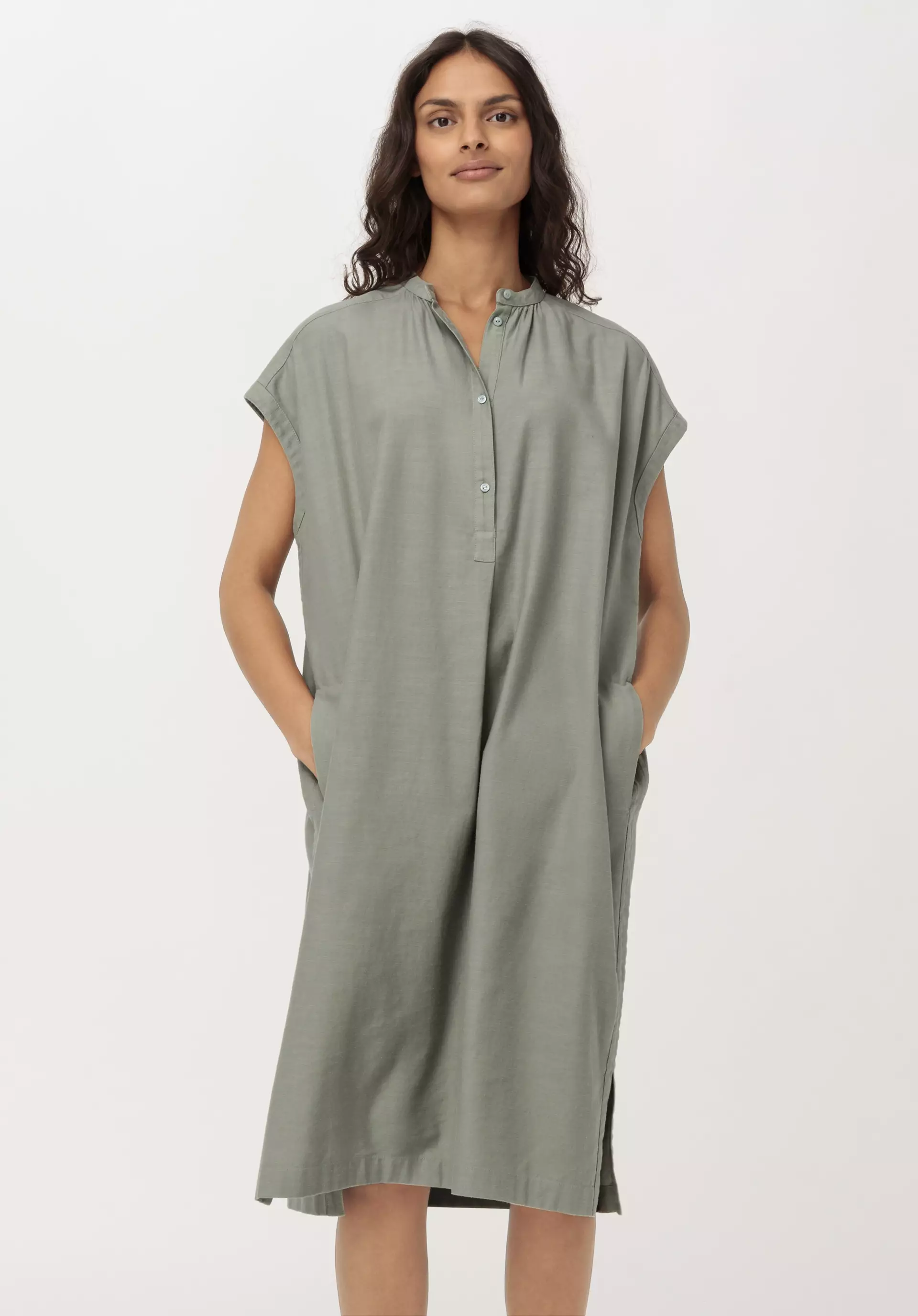 Kleid aus Bio-Baumwolle mit Leinen - 3