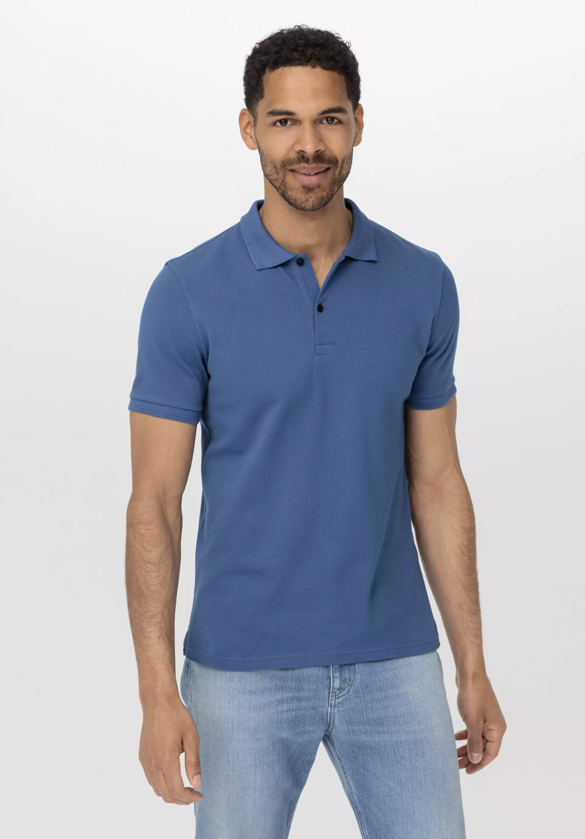 Twill jersey polo shirt made from pure organic cotton - 0