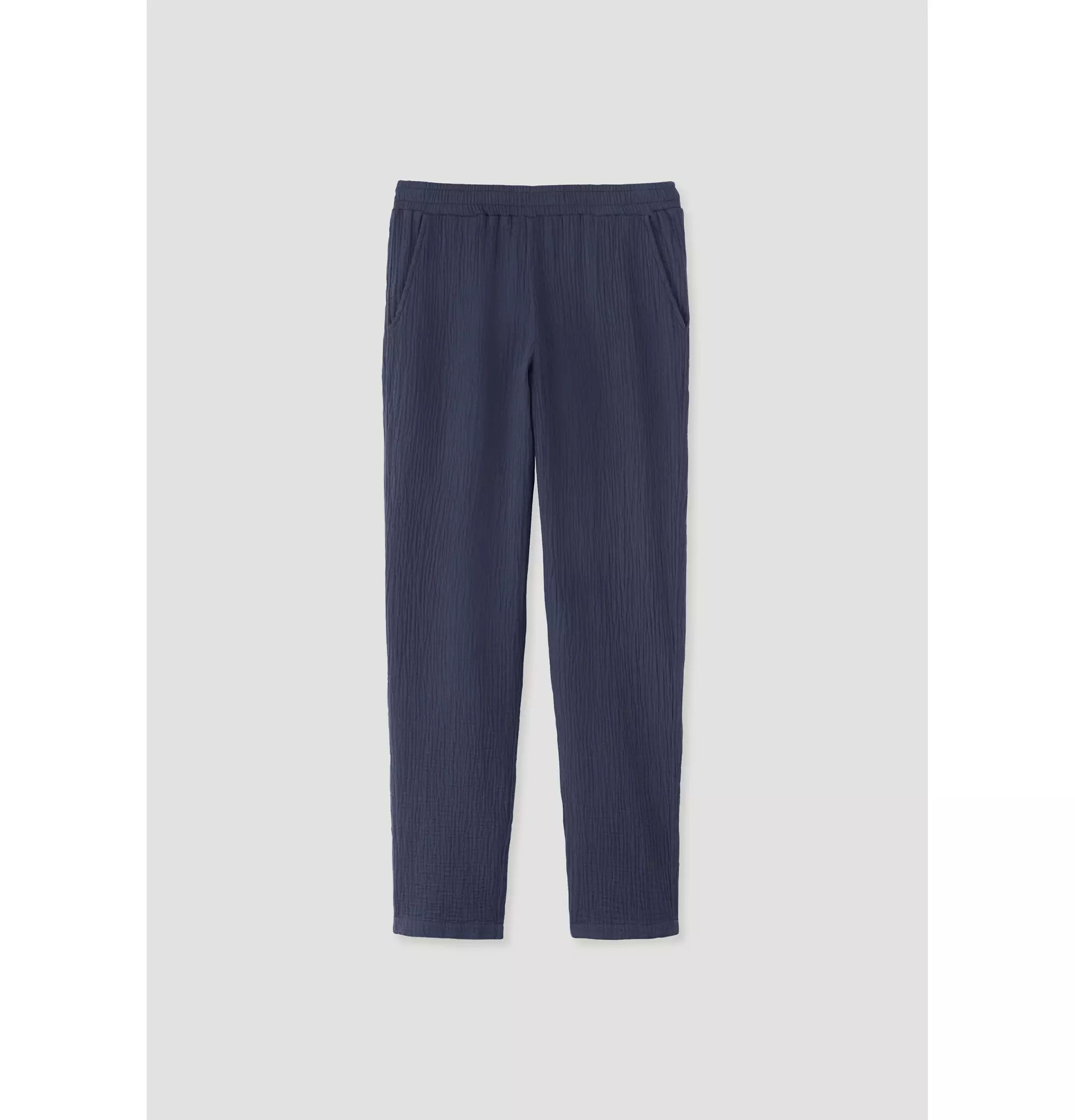 Handloom Cotton Navy Blue Pajama Pants - Chamomile Home
