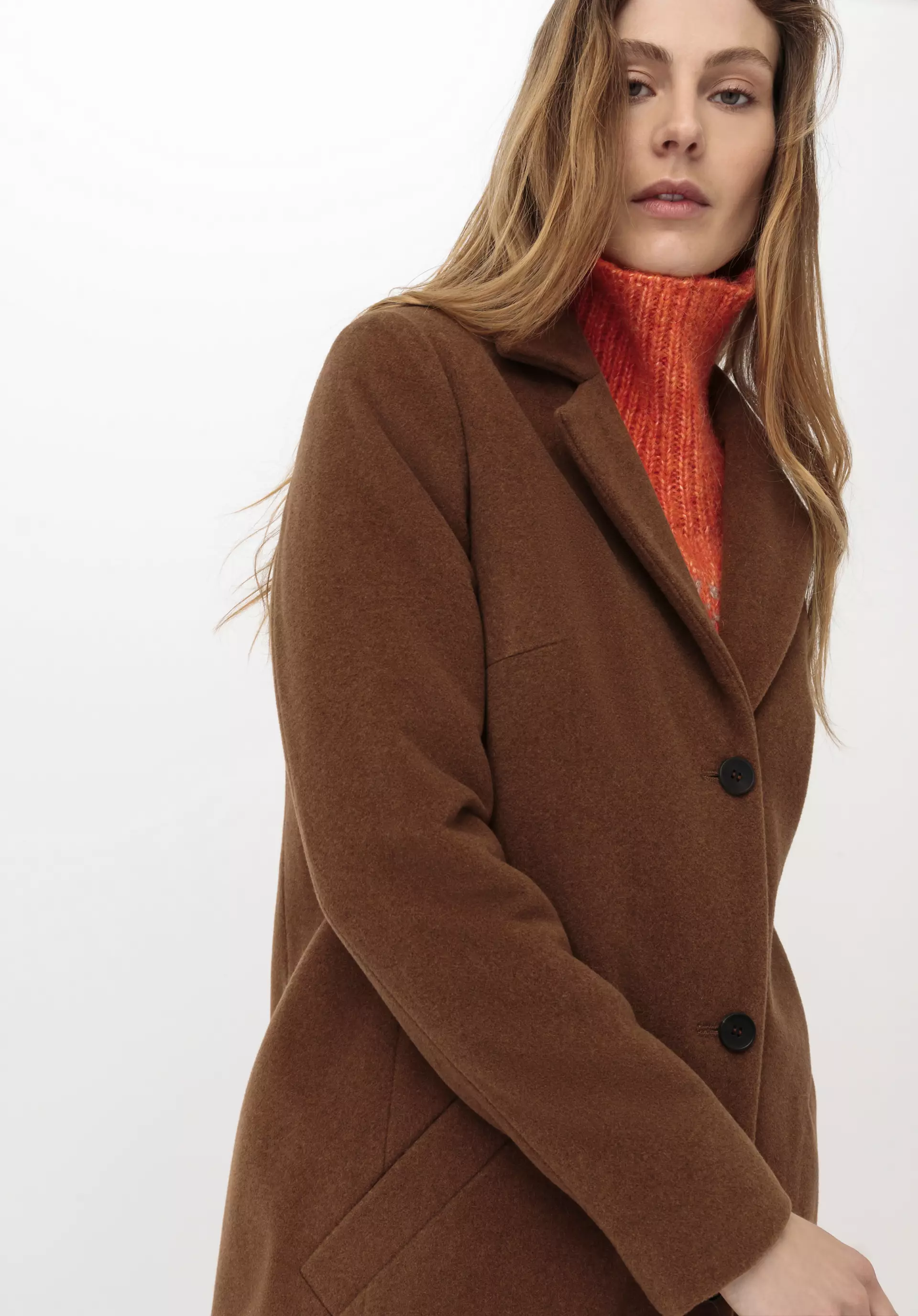 Relaxed wool coat made from pure organic merino wool - 2