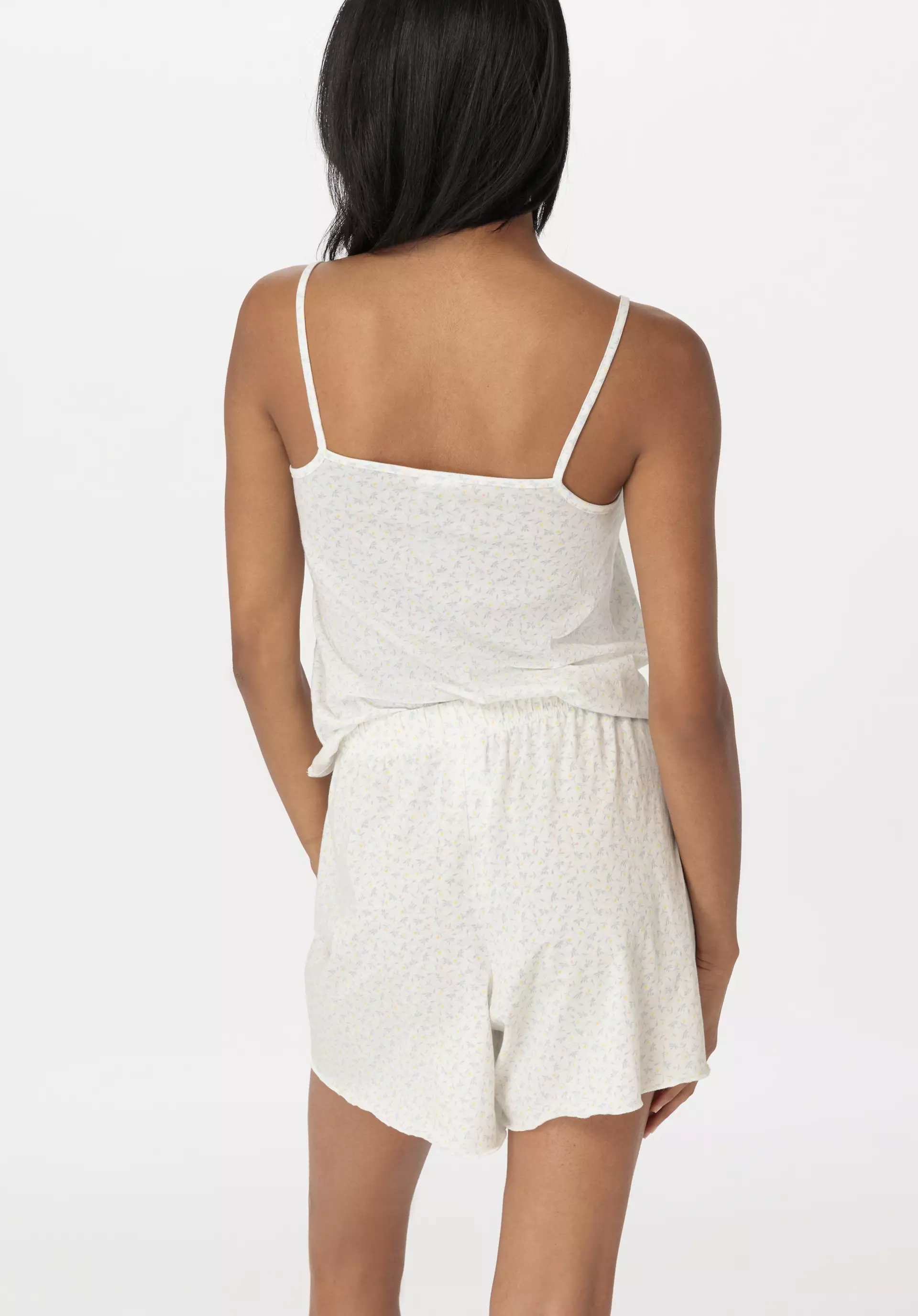 Regular SOFT FLOWER sleep shorts made from pure organic cotton - 1
