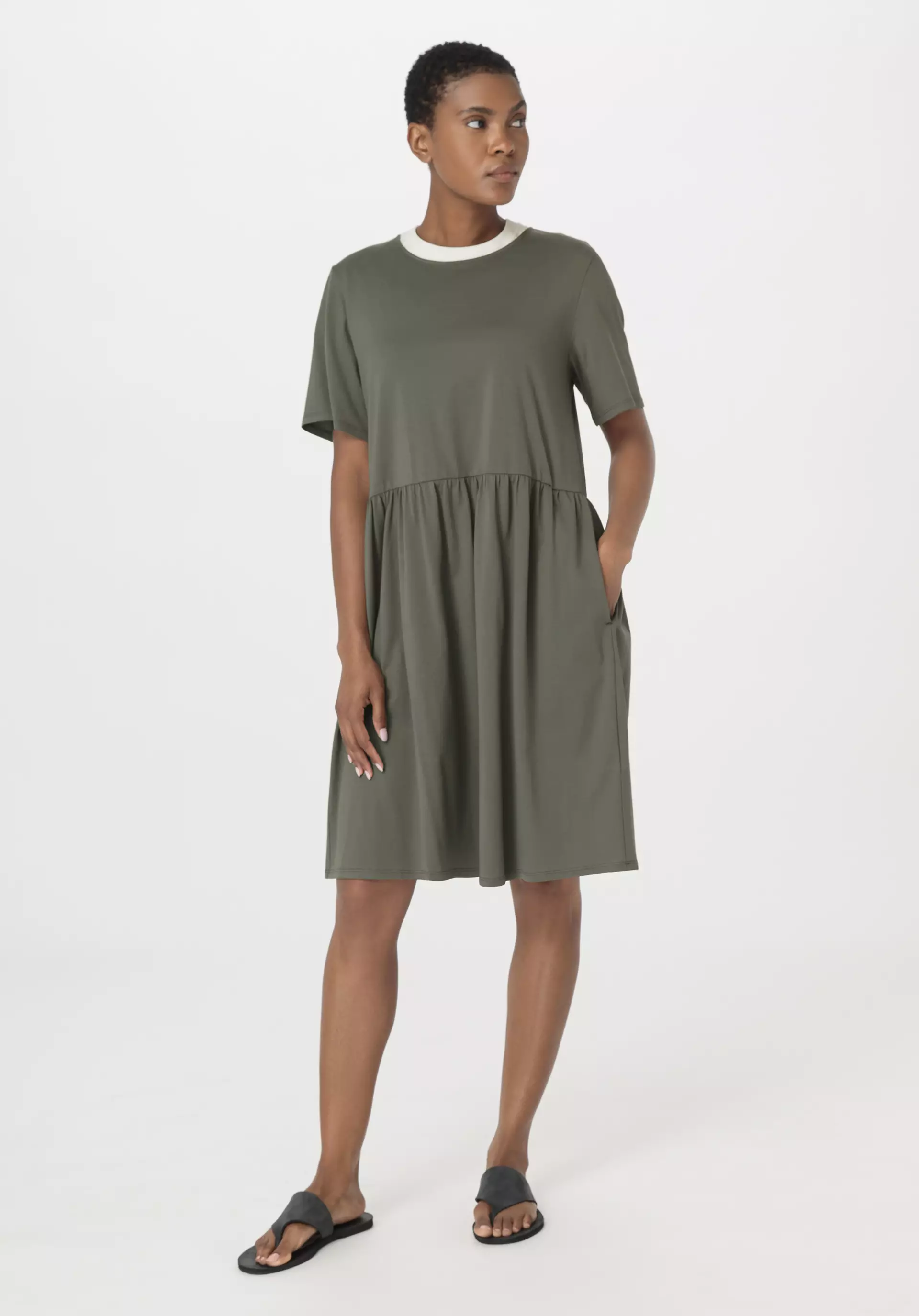 Shirt-Kleid Mini Regular aus reiner Bio-Baumwolle - 2