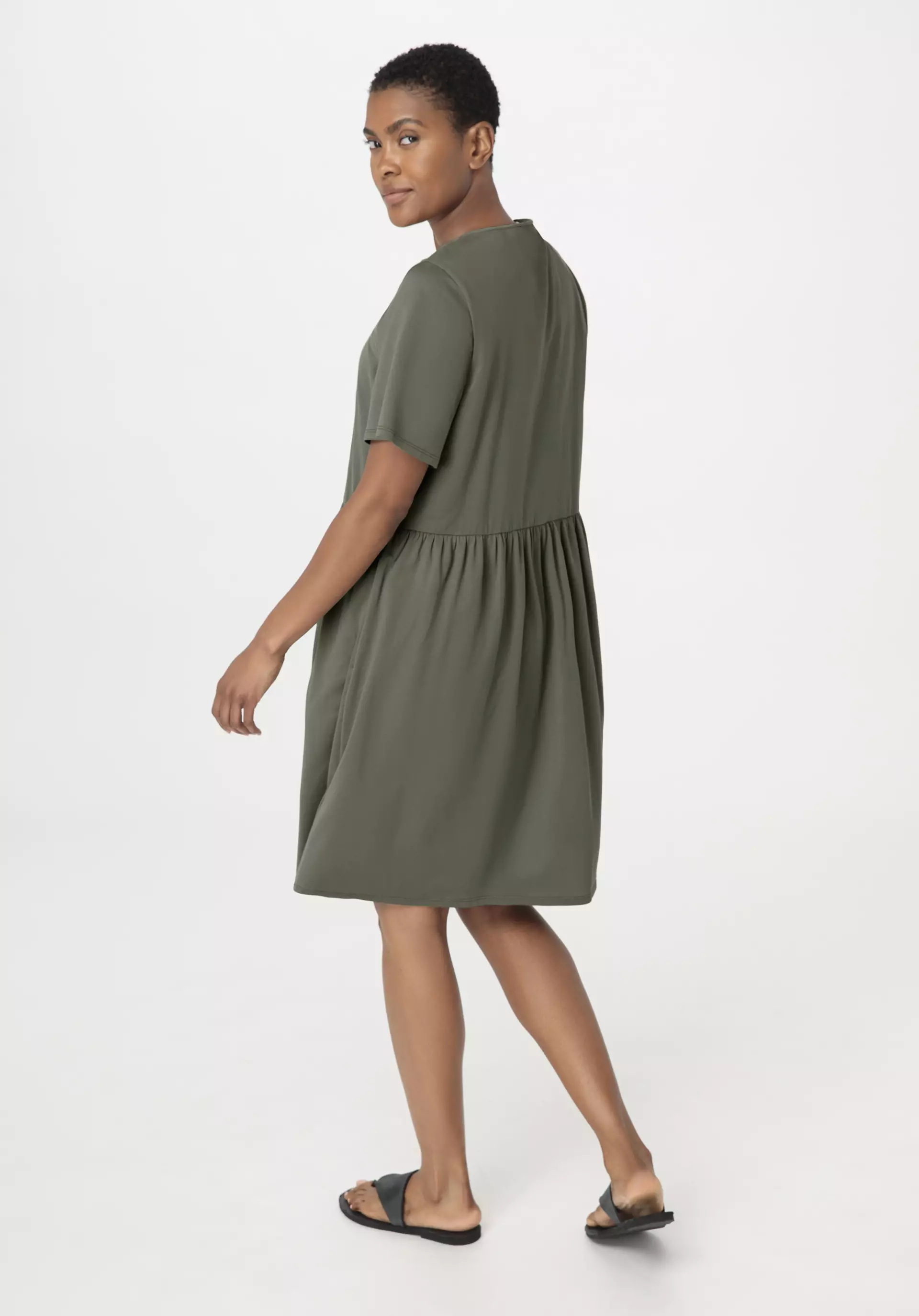 Shirt-Kleid Mini Regular aus reiner Bio-Baumwolle - 3