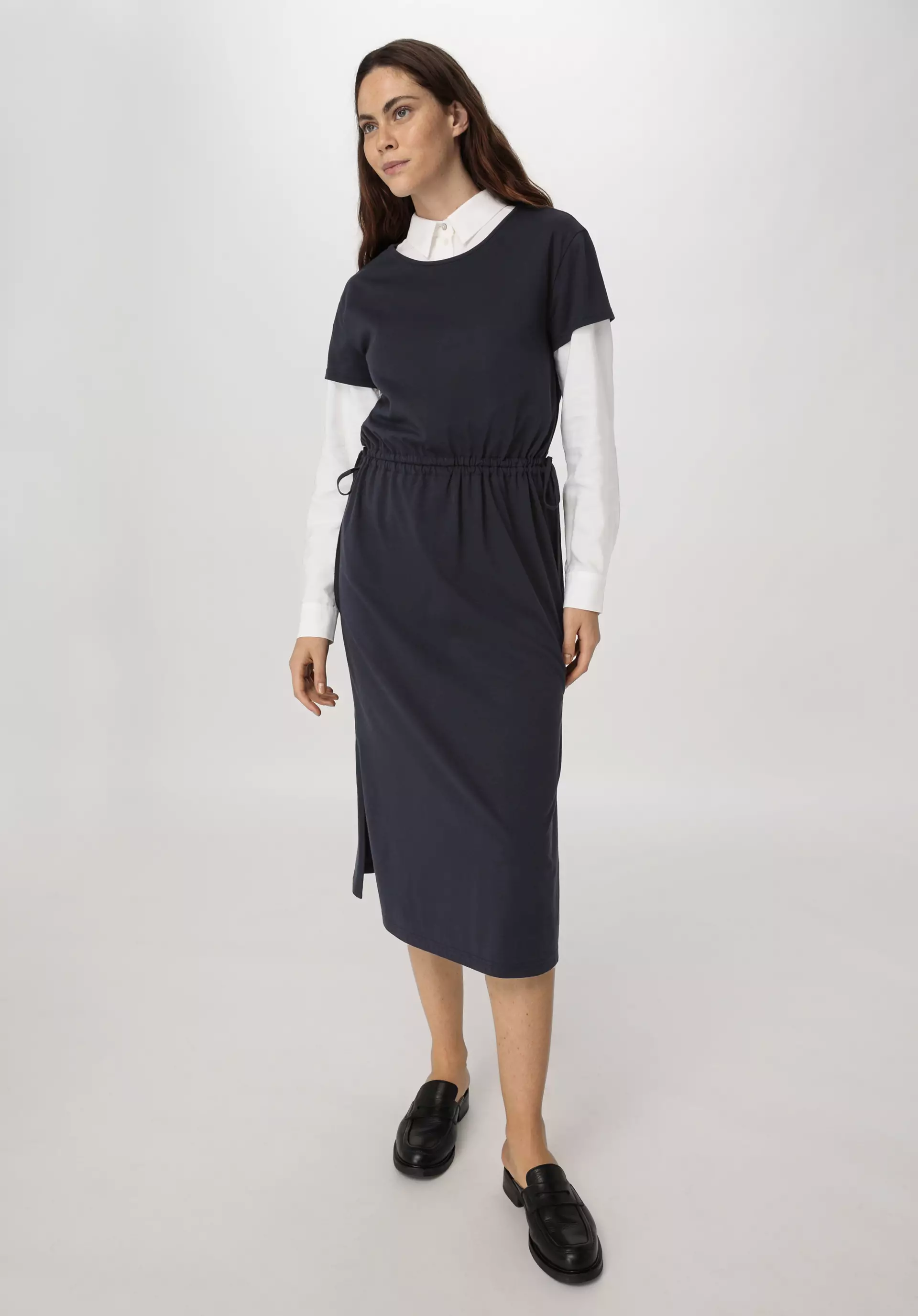 Jersey Kleid Midi Regular aus reiner Bio-Baumwolle - 0