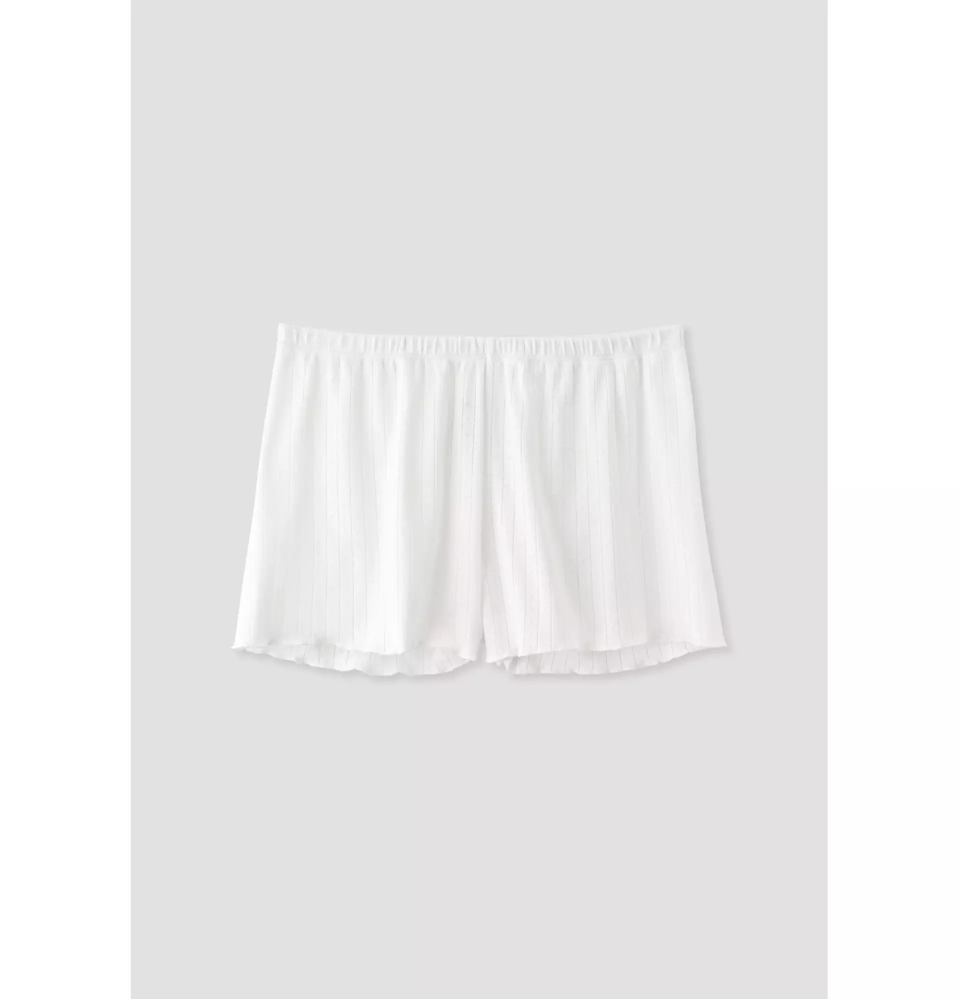 Regular PURE POINTELLE sleep shorts made from pure organic cotton - 2