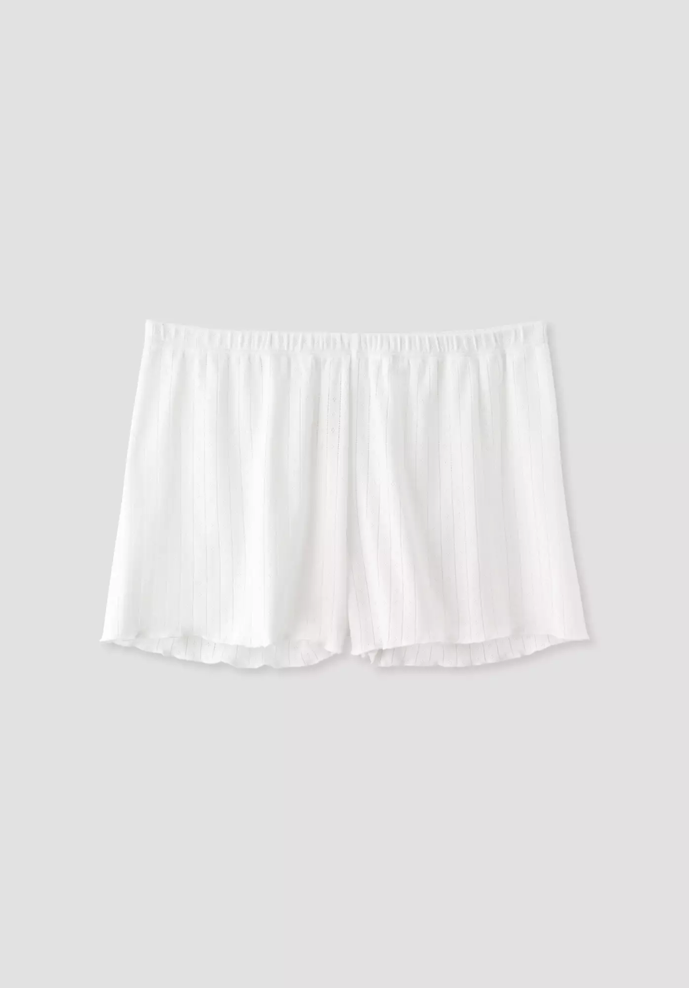 Regular PURE POINTELLE sleep shorts made from pure organic cotton - 2