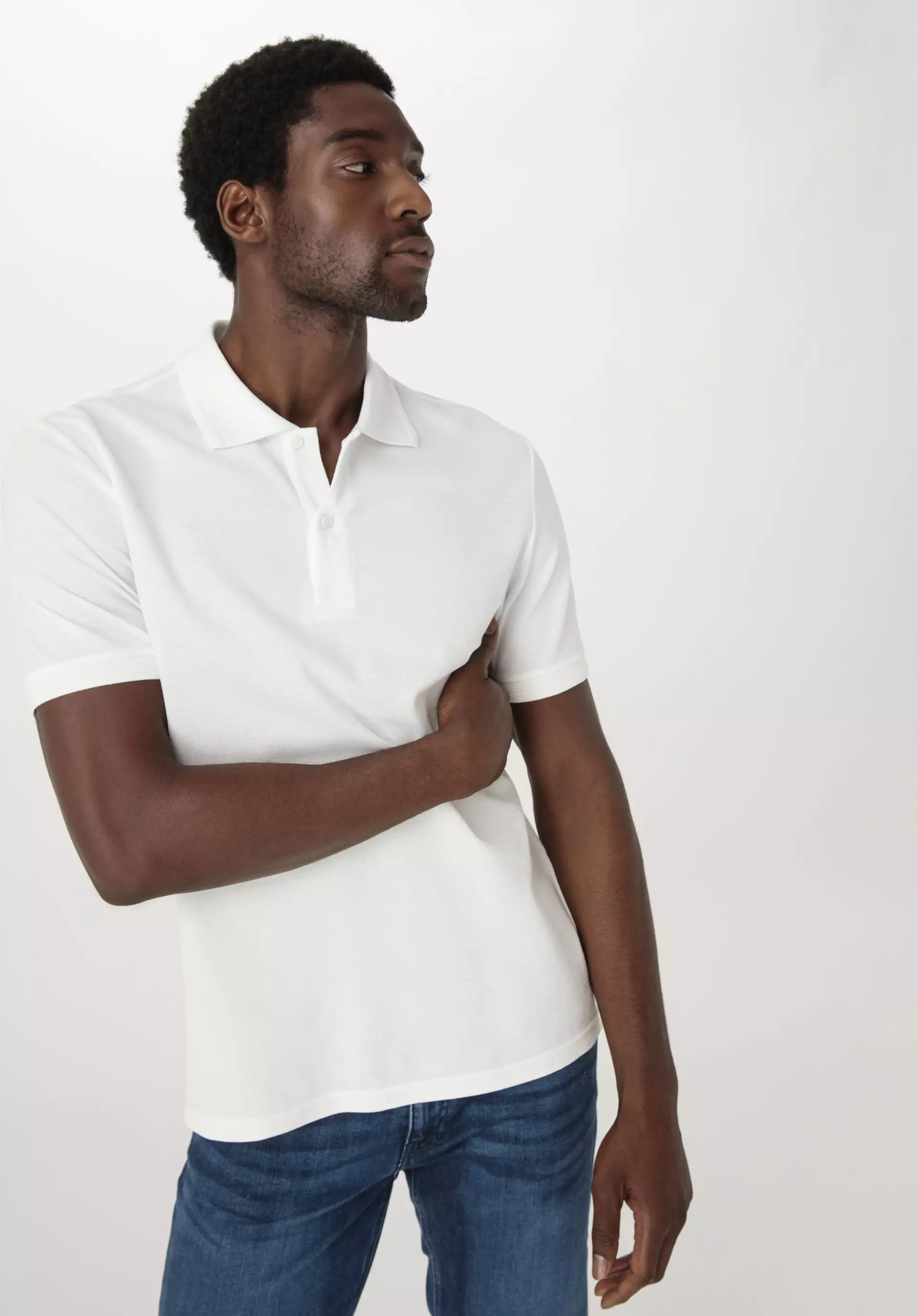 Zwirn Polo Shirt Regular aus reiner Bio-Baumwolle - 1