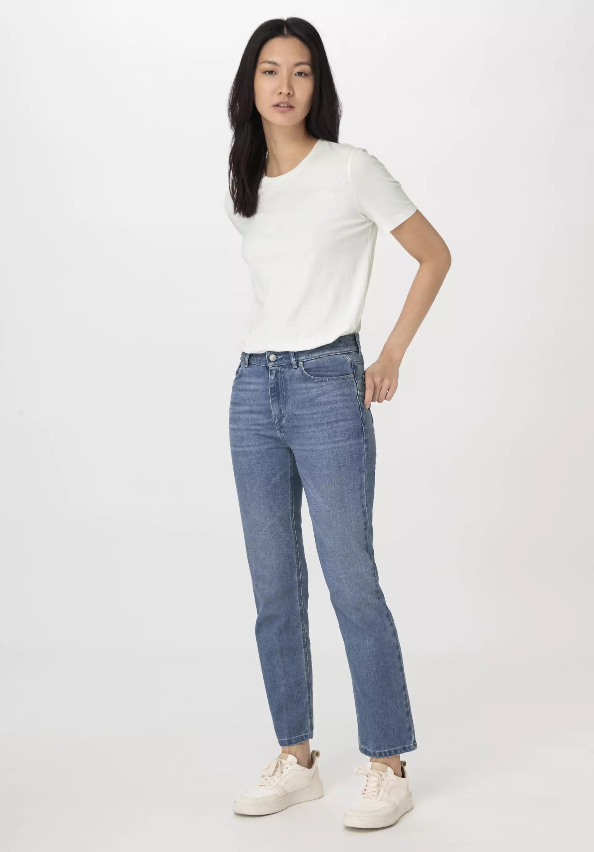 Jeans BEA High Rise Straight Cropped aus Bio-Denim - 0