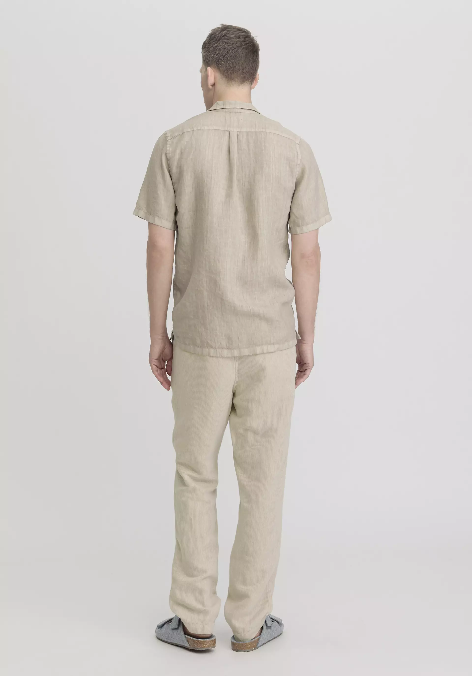 ENEA Regular jogging pants made of organic cotton with linen - 1