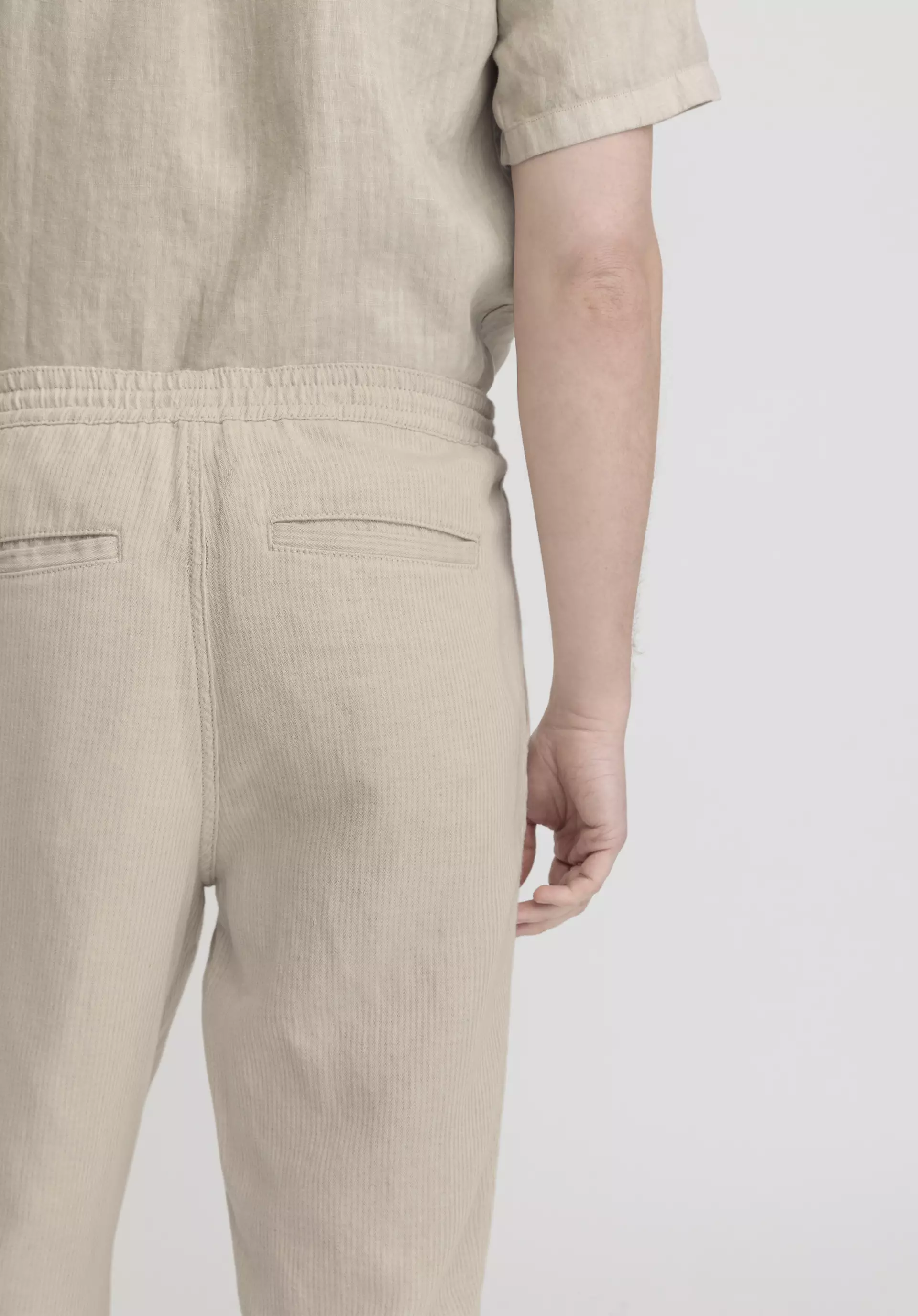 ENEA Regular jogging pants made of organic cotton with linen - 2