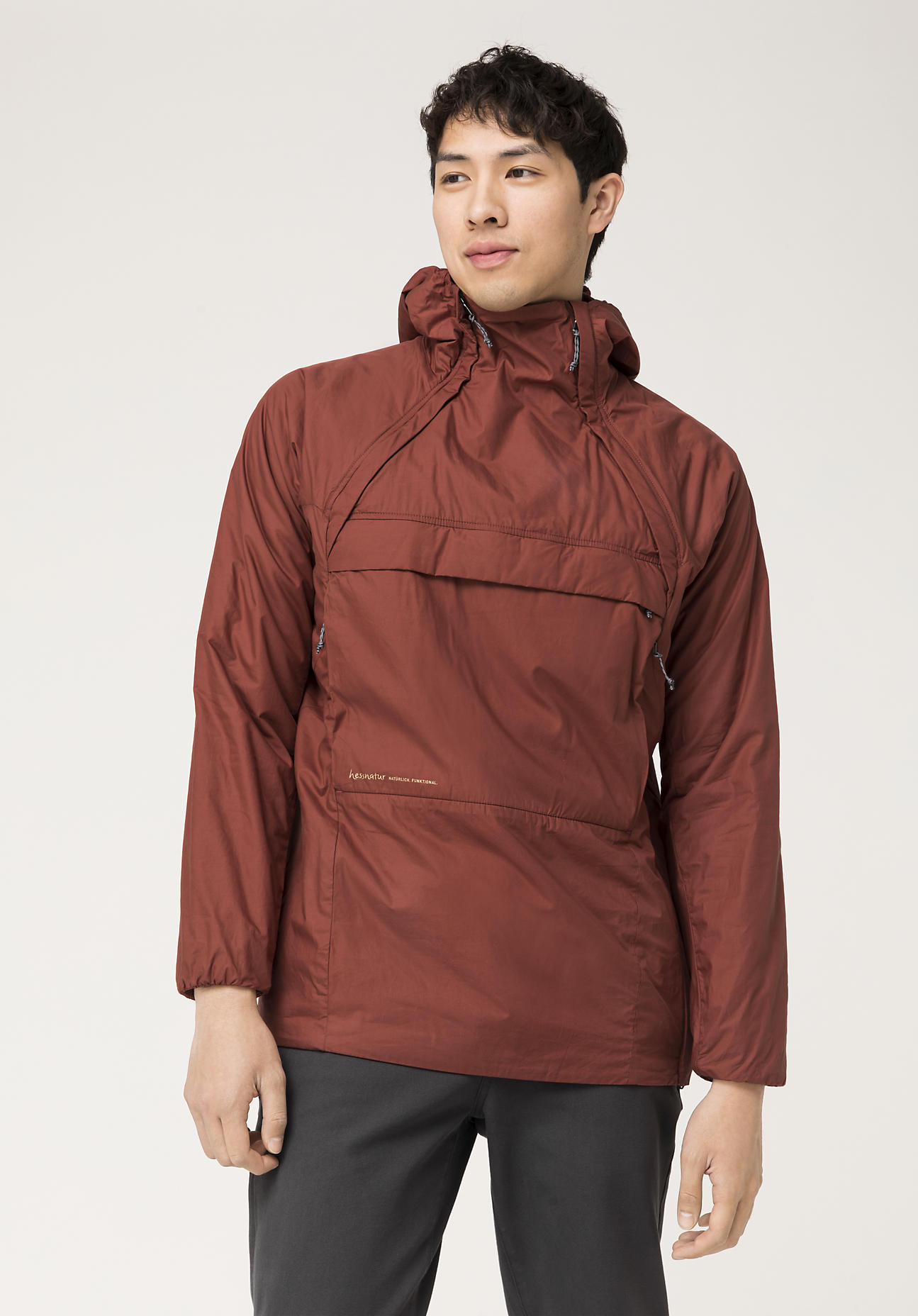 hessnatur Anorak Nature Shell mit Eco-Finish – rot – Größe 54