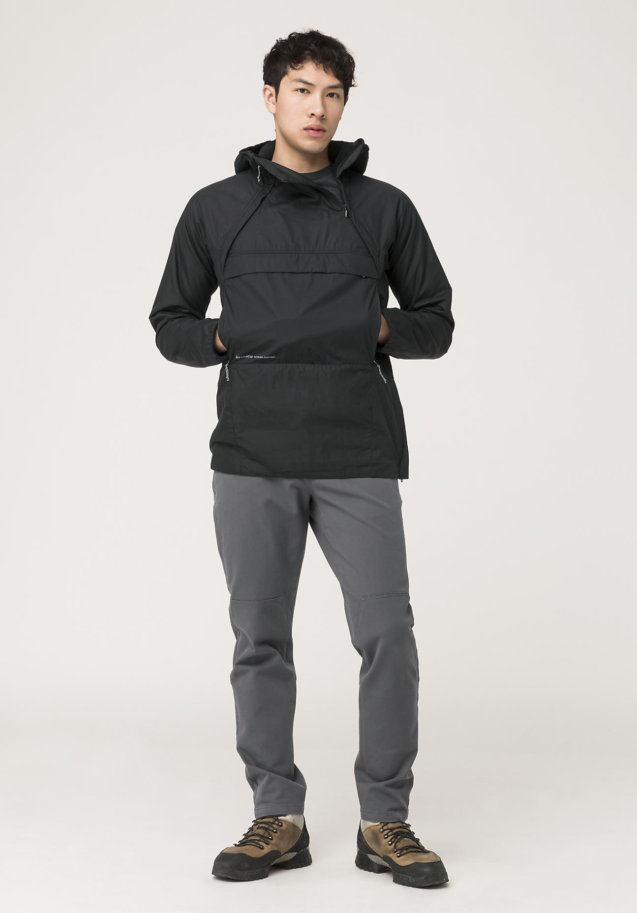 hessnatur Anorak Nature Shell mit Eco-Finish – grau – Größe 48
