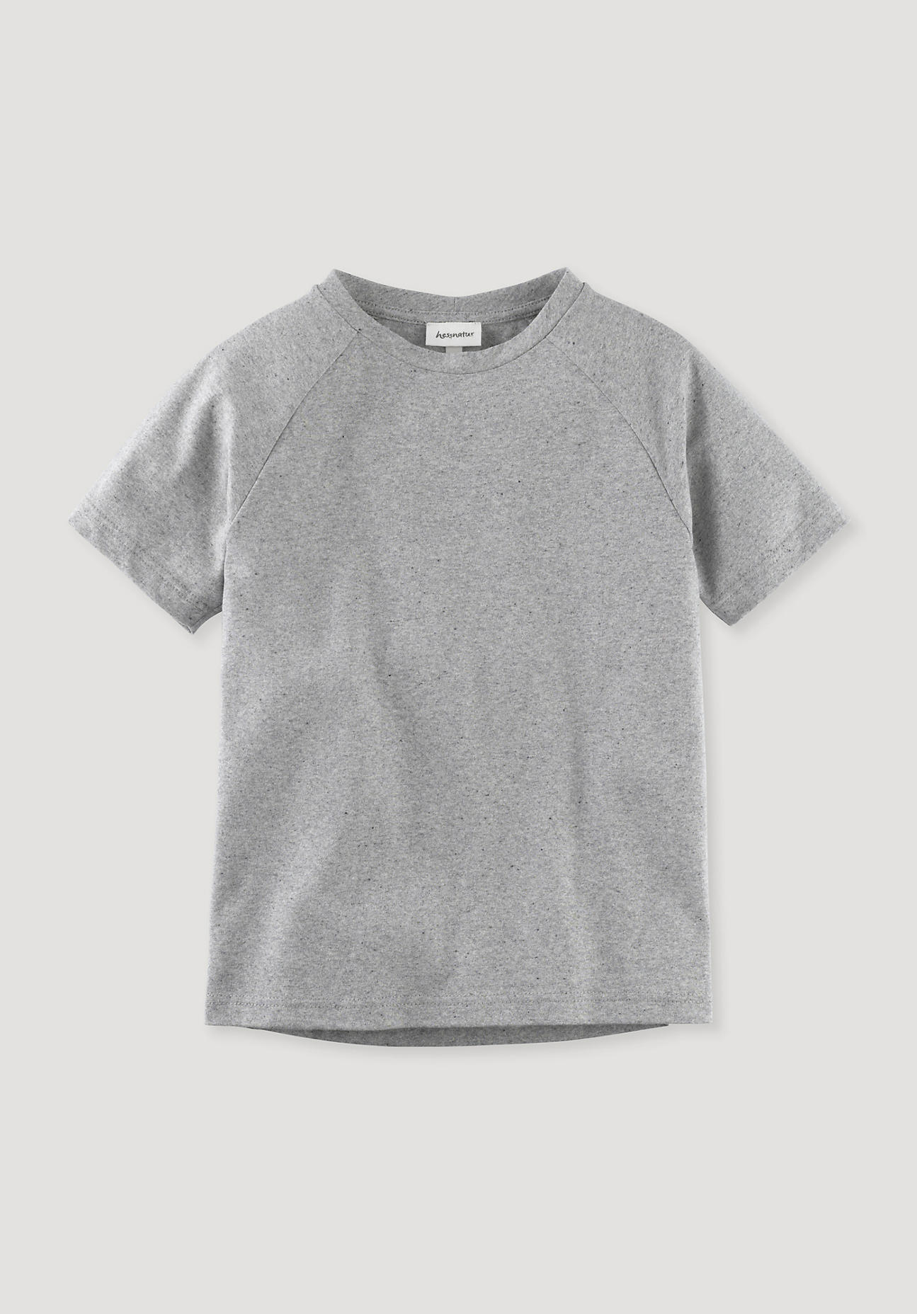 hessnatur Kinder BetterRecycling Shirt aus Bio-Baumwolle - grau Größe 158/164