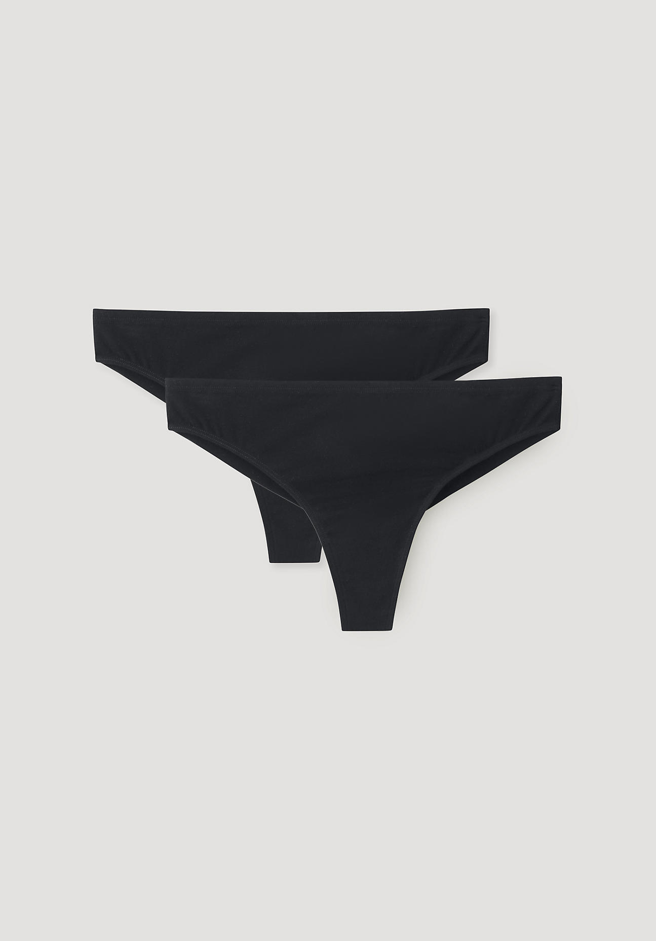 hessnatur Damen Brazilslip regular cut 2er Set aus Bio-Baumwolle mit TENCEL™Modal – schwarz – Größe 40