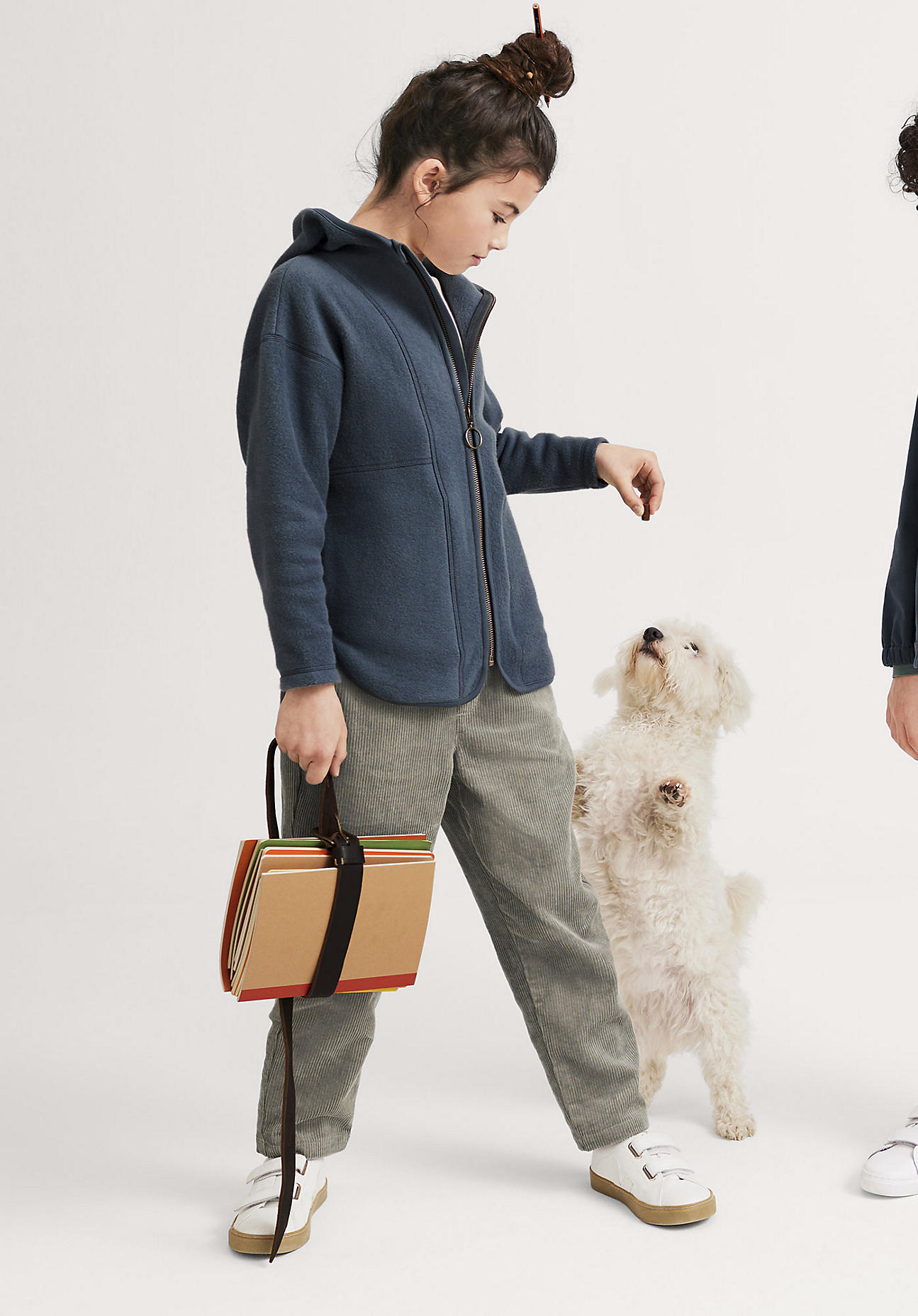 hessnatur Kinder Cordhose aus Bio-Baumwolle mit Hanf - grau - Größe 110