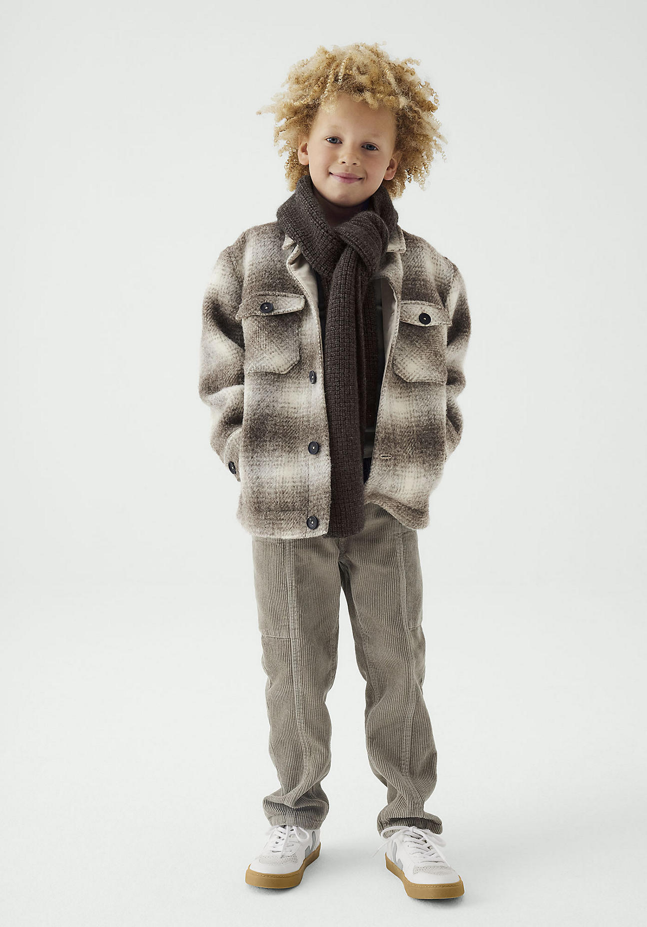 hessnatur Kinder Cordhose aus Hanf mit Bio-Baumwolle - grau - Größe 110