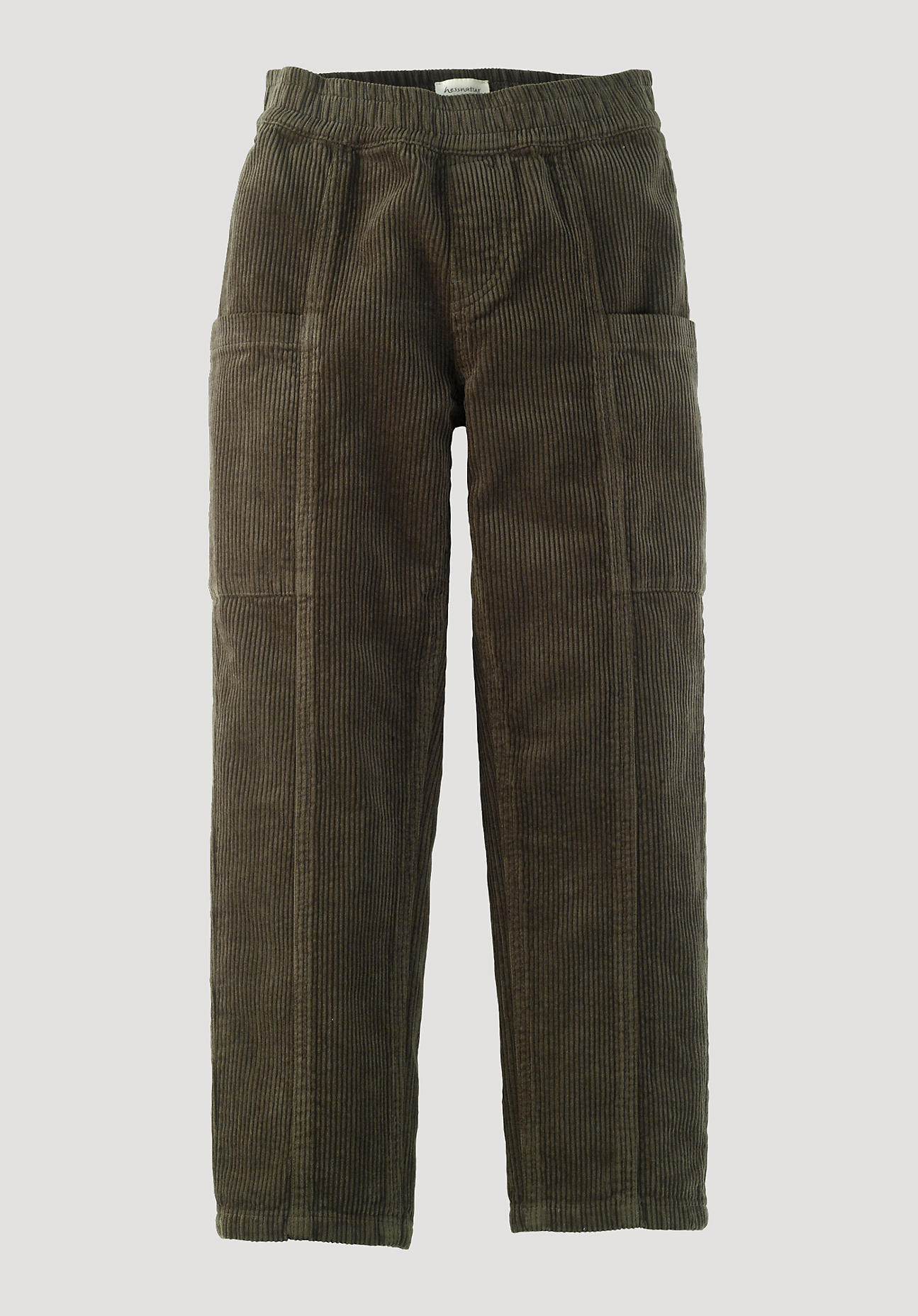 hessnatur Kinder Cordhose aus Hanf mit Bio-Baumwolle - grün - Größe 110